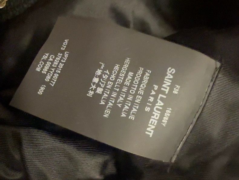 Yves Saint Laurent YSL Classic Black Baseball Jacket with Stripes Size US M / EU 48-50 / 2 - 8 Thumbnail
