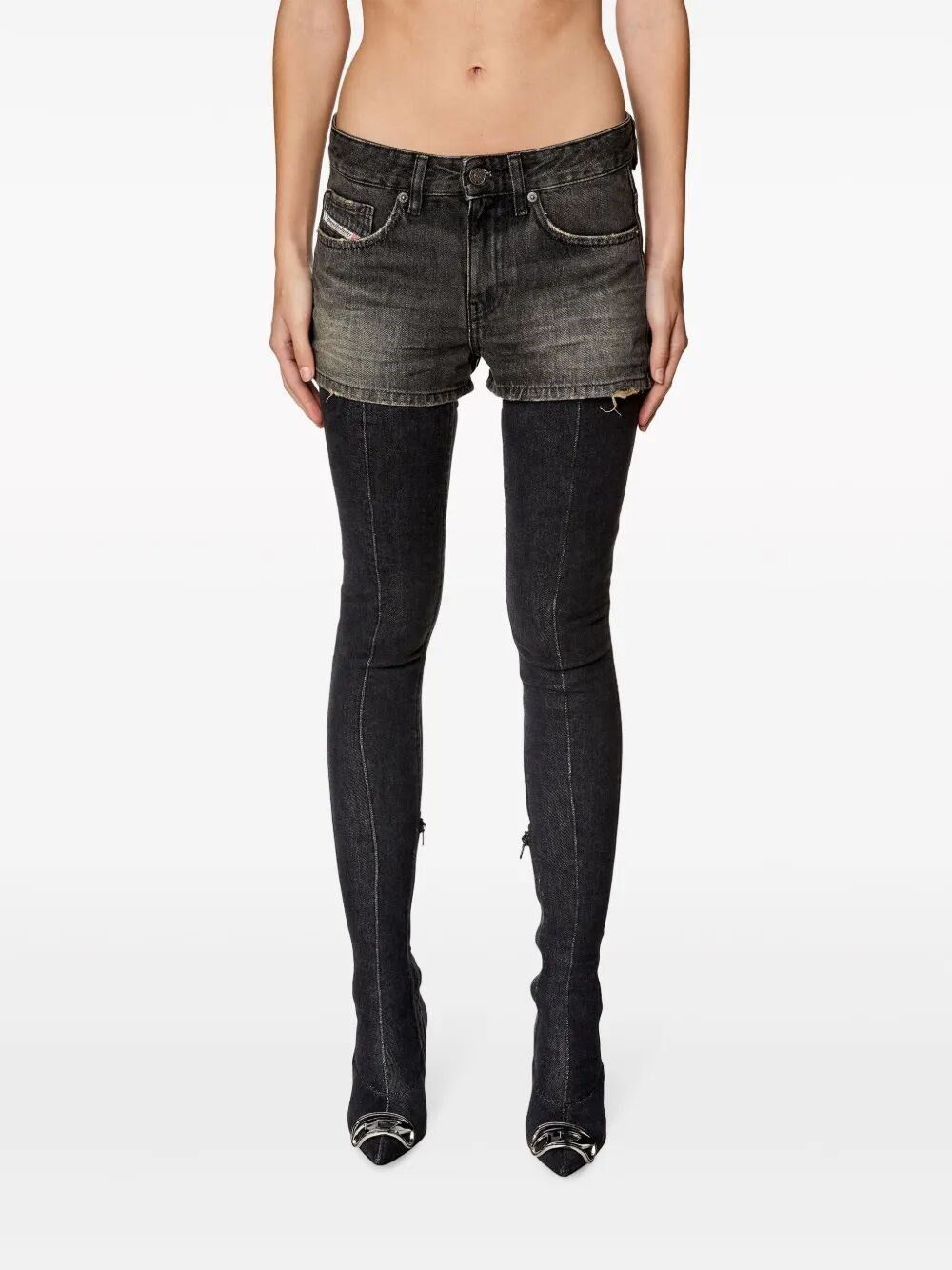 Diesel `De-Yuba` 5-Pocket Denim Shorts Size 26" / US 2 / IT 38 - 3 Thumbnail