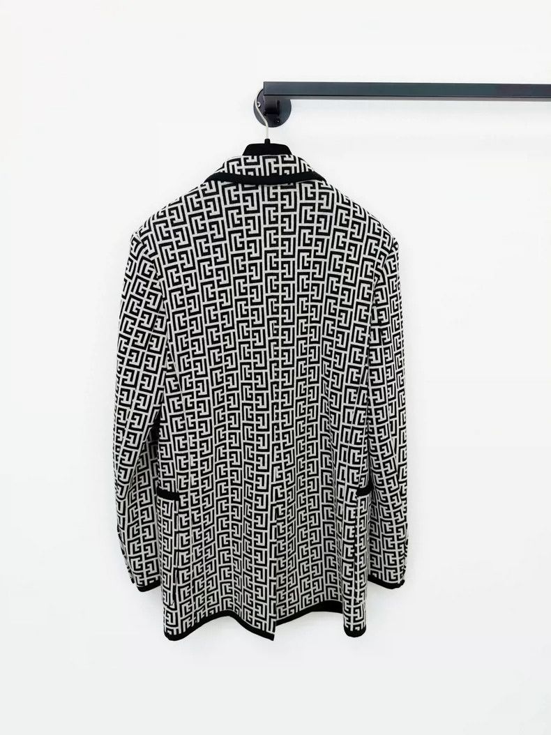 Balmain Balmain Classic Black White Check Blazer Size US M / EU 48-50 / 2 - 6 Thumbnail
