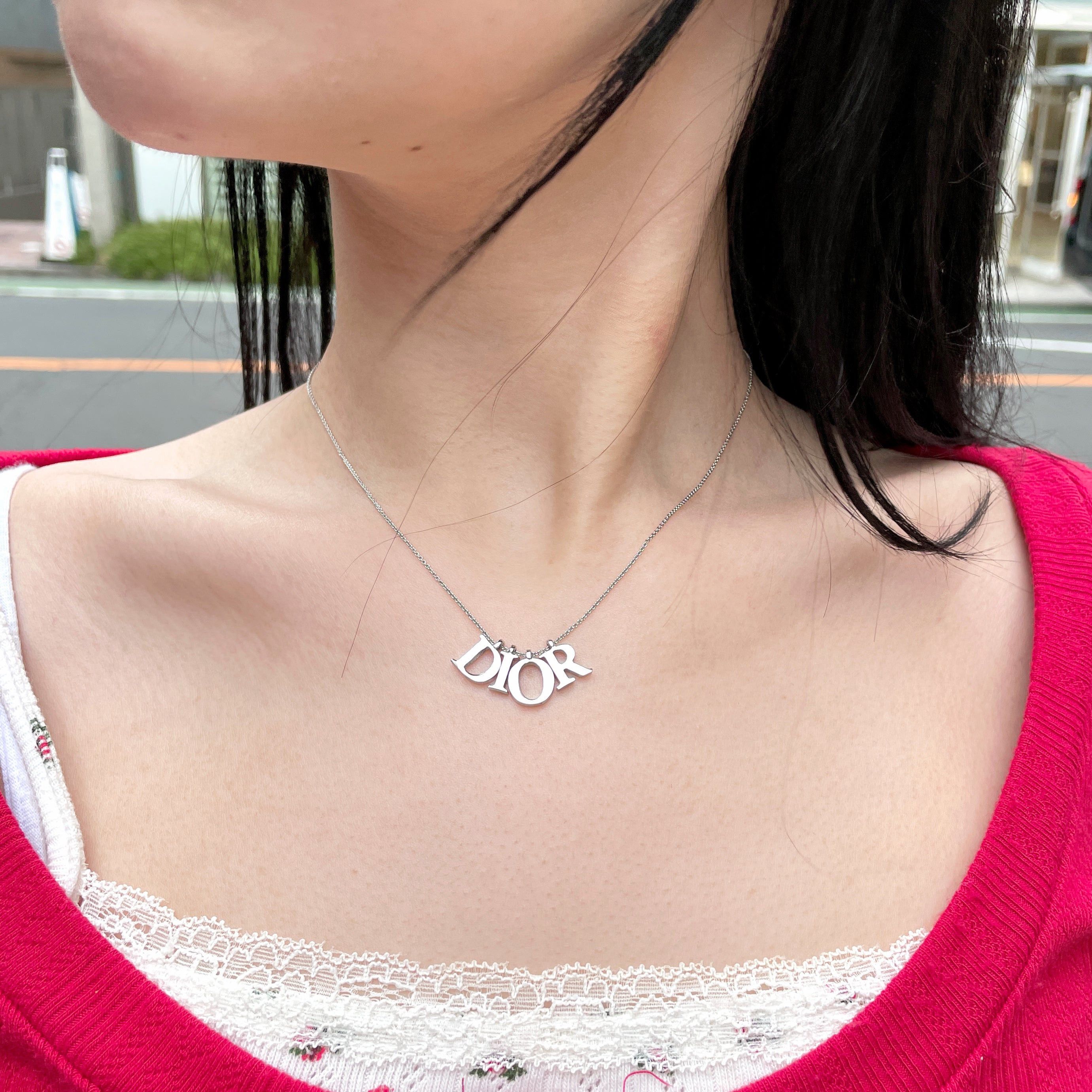 Dior Christian Dior Logos Necklace Silver Size ONE SIZE - 2 Thumbnail