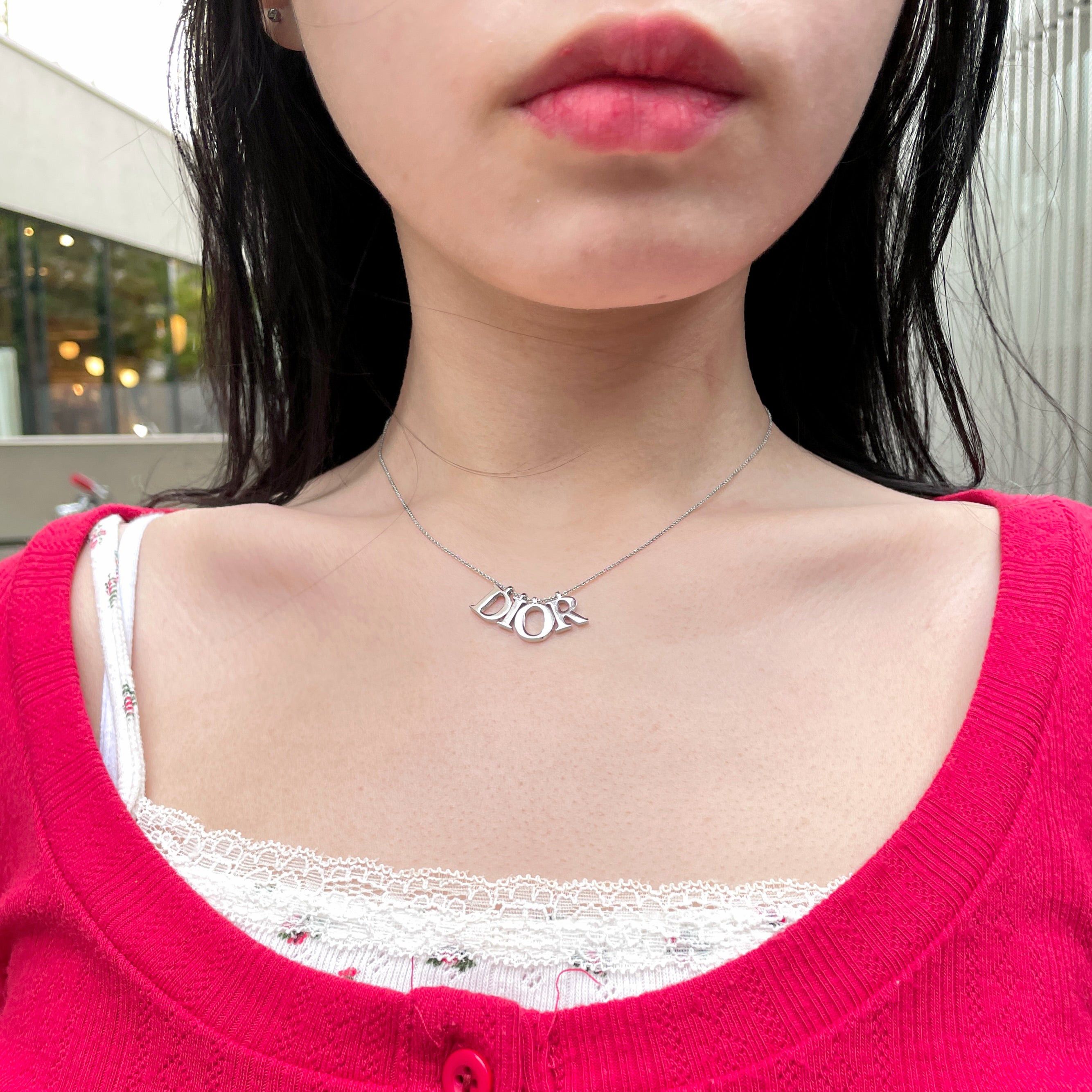 Dior Christian Dior Logos Necklace Silver Size ONE SIZE - 3 Thumbnail