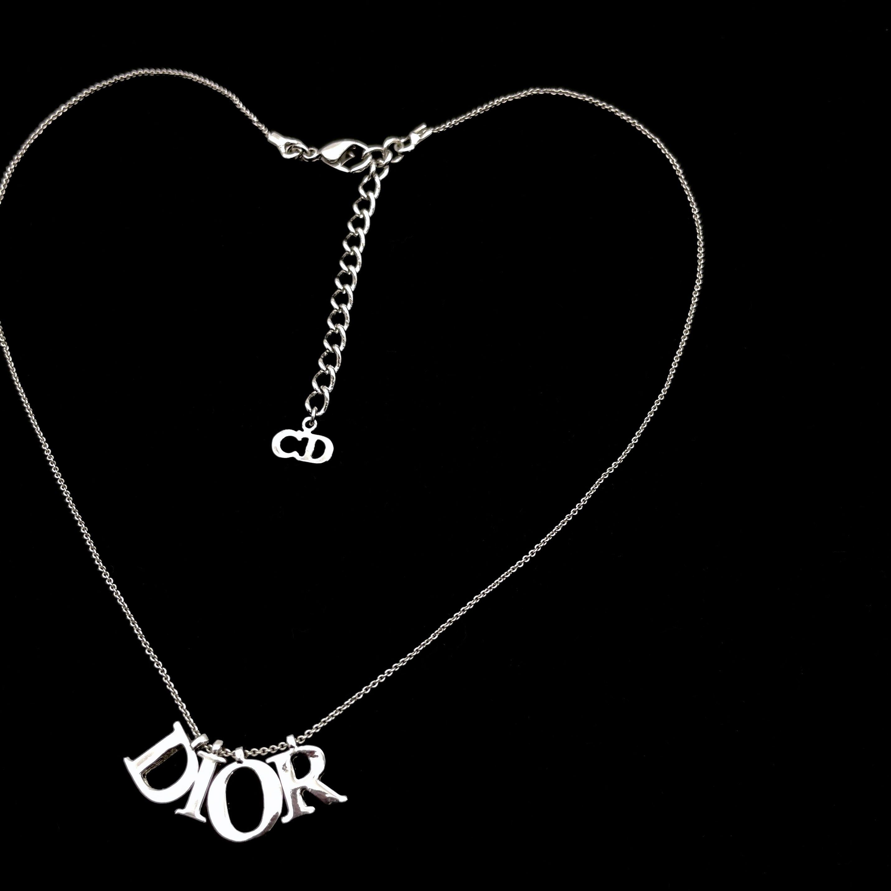Dior Christian Dior Logos Necklace Silver Size ONE SIZE - 8 Thumbnail