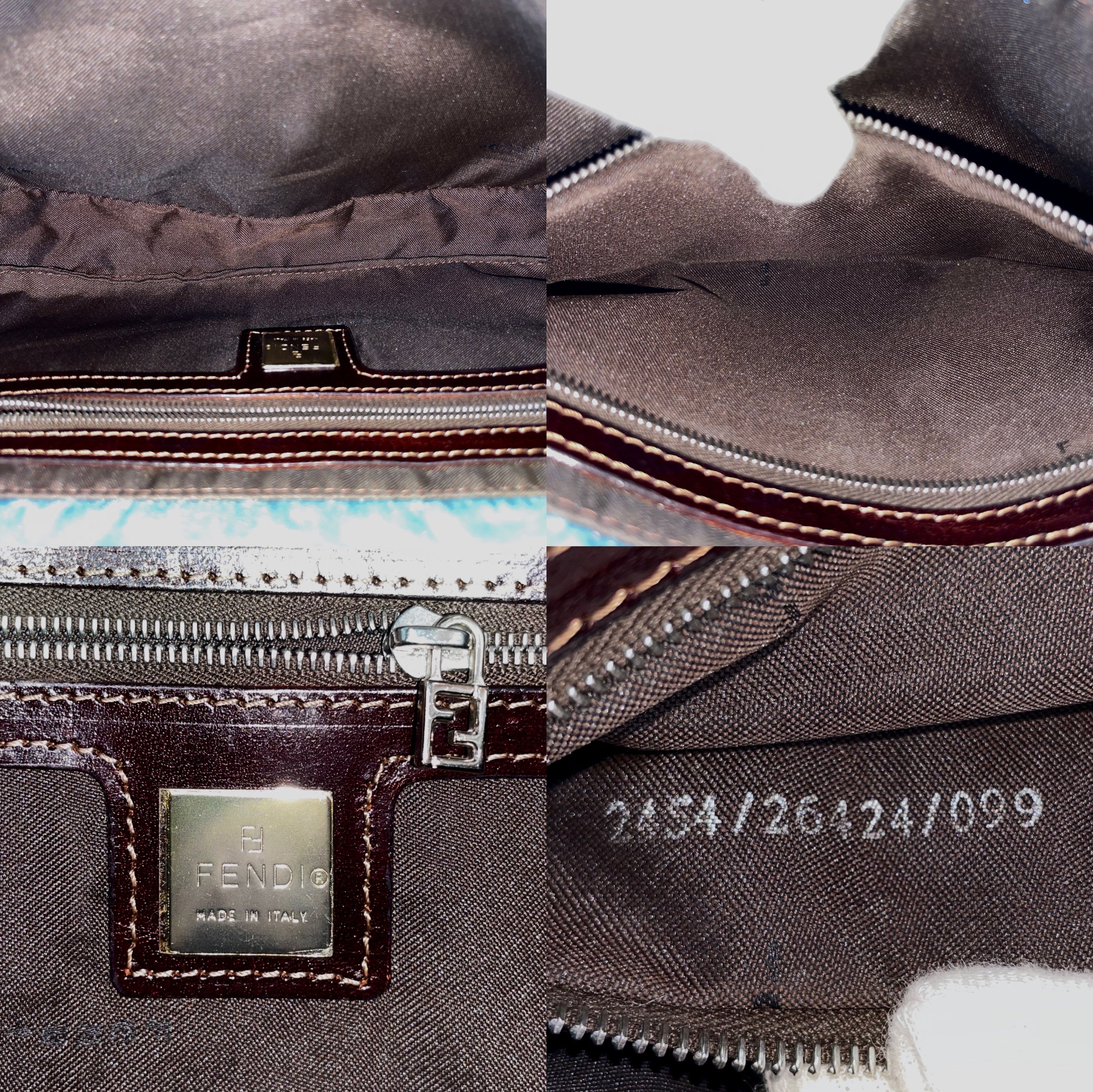 Fendi Fendi Beads Embroidery Mamma Baguette Pm Shoulder Bag Blue&Amp;Brown Size ONE SIZE - 11 Thumbnail