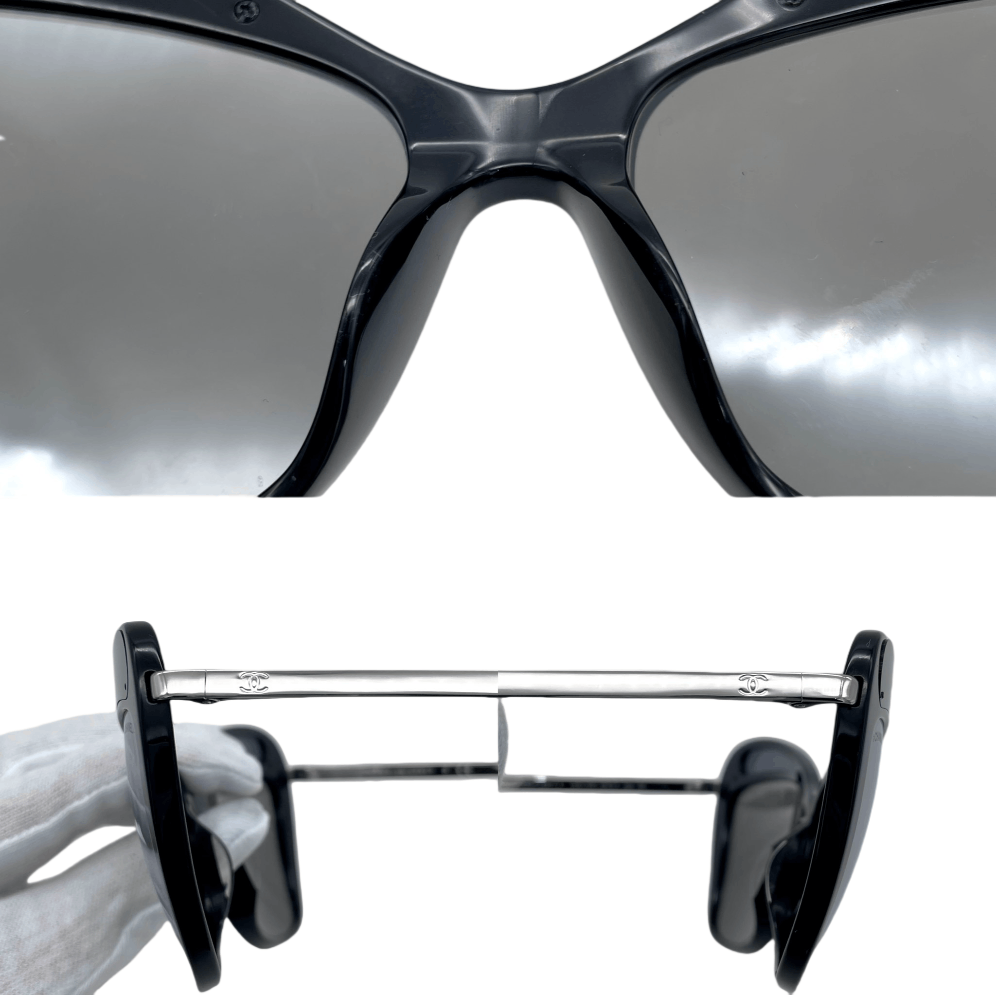 Chanel Chanel Cc Logos Mirror Sunglasses Black &Amp; Silver Size ONE SIZE - 5 Thumbnail