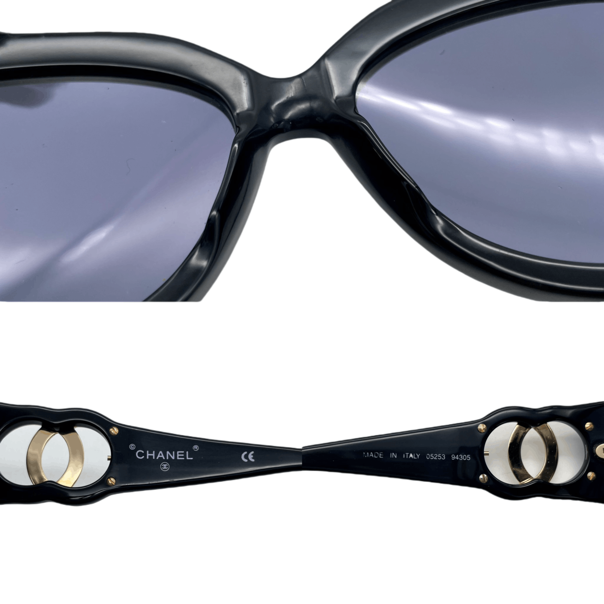 Chanel Chanel Jumbo Cc Logos Sunglasses Black &Amp; Gold Size ONE SIZE - 10 Thumbnail