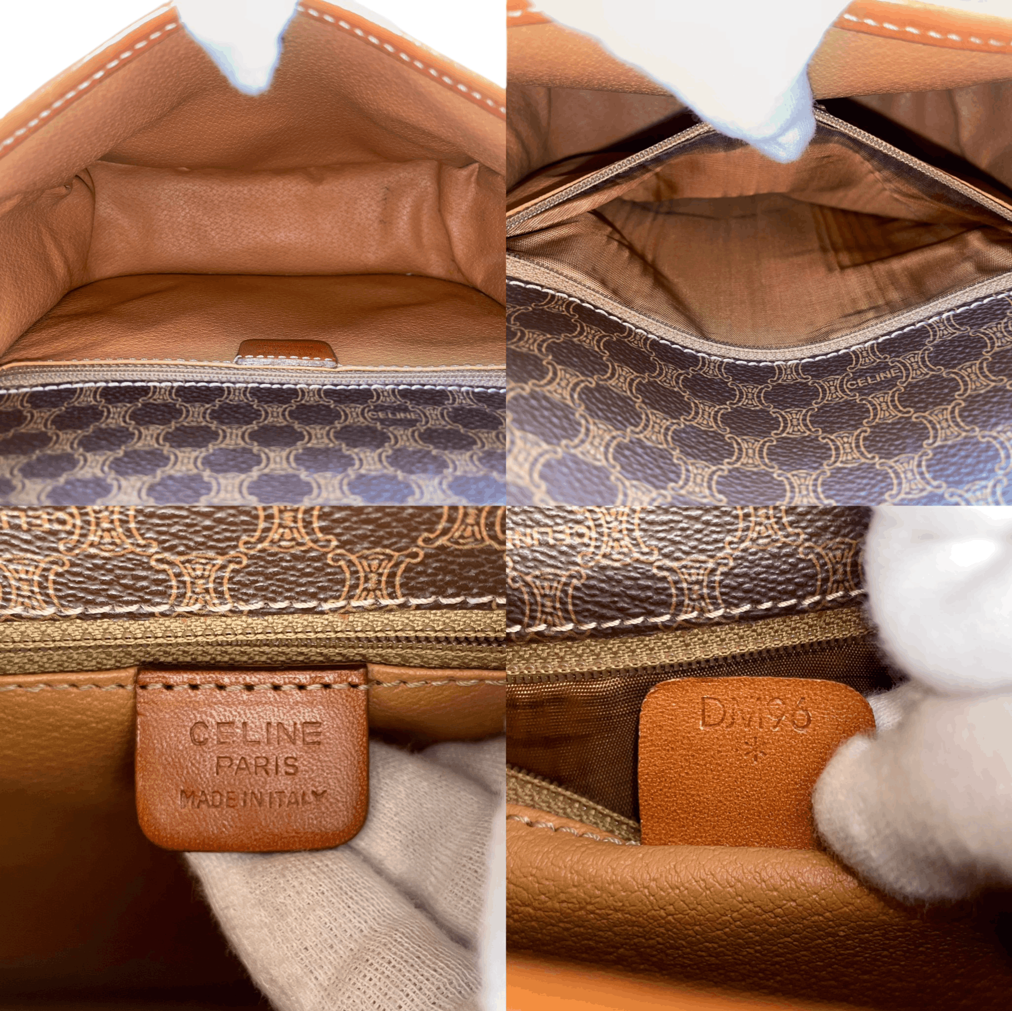 Celine Celine Macadam Horse Bit Crossbody Shoulder Bag Brown &Amp; Gold Size ONE SIZE - 15 Thumbnail