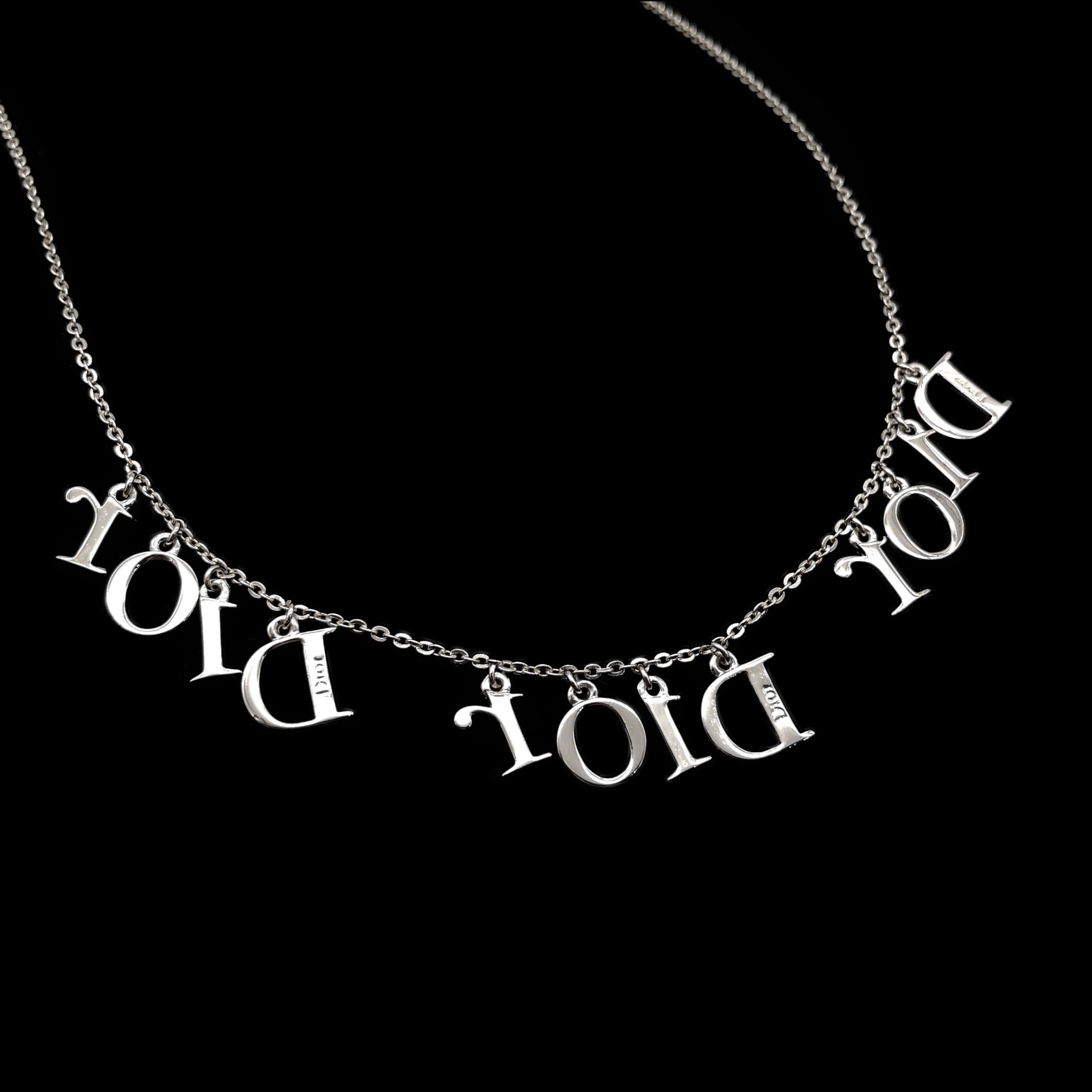 Dior Christian Dior D Ior Pendant X 3 Necklace Silver Size ONE SIZE - 6 Thumbnail