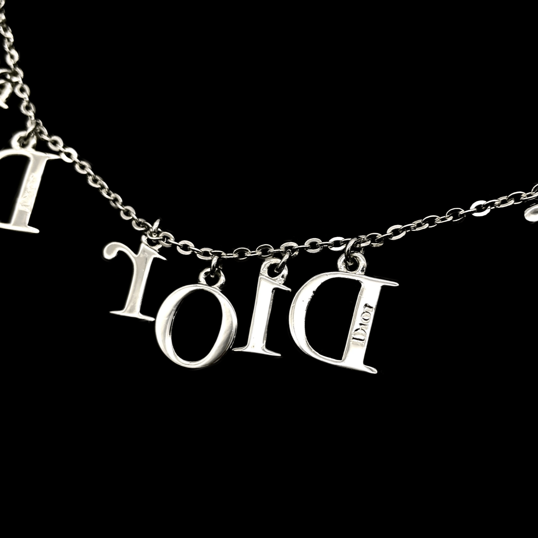 Dior Christian Dior D Ior Pendant X 3 Necklace Silver Size ONE SIZE - 9 Thumbnail