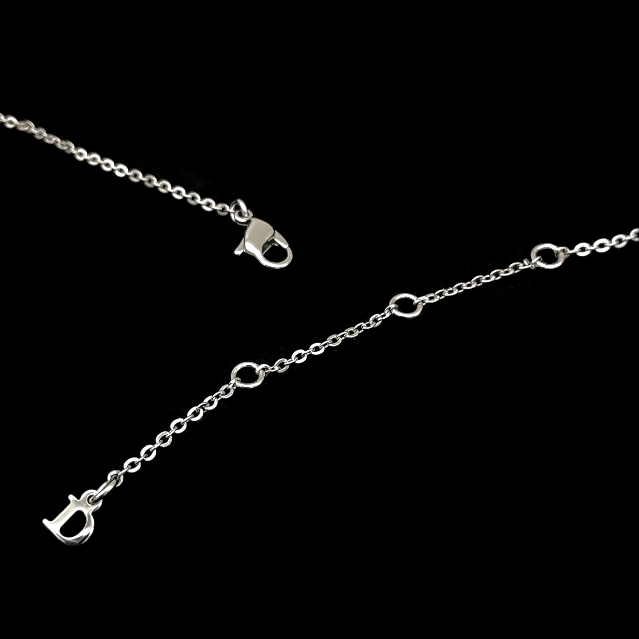 Dior Christian Dior D Ior Pendant X 3 Necklace Silver Size ONE SIZE - 12 Thumbnail