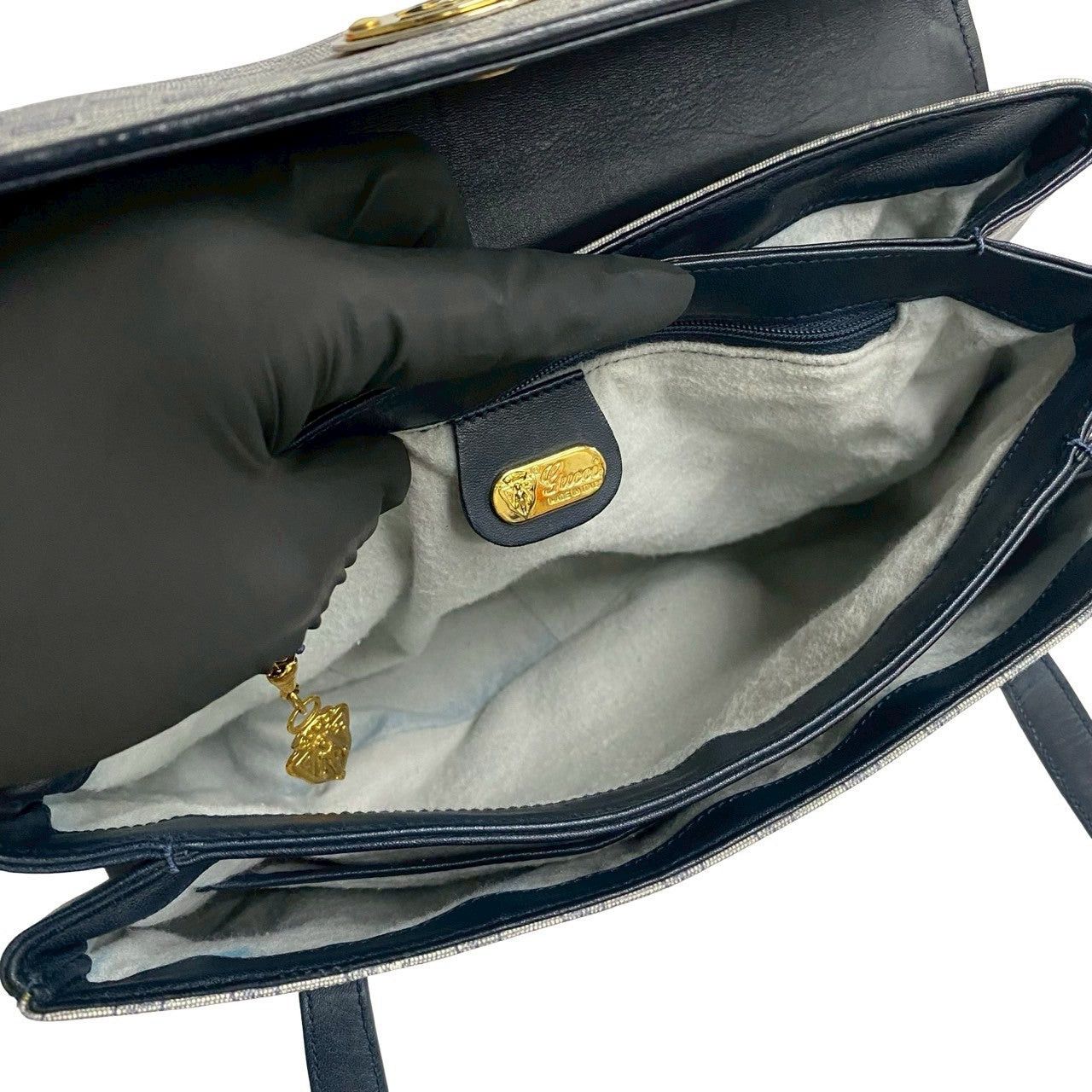 Gucci Gucci Handbag Blue Leather Size ONE SIZE - 8 Thumbnail