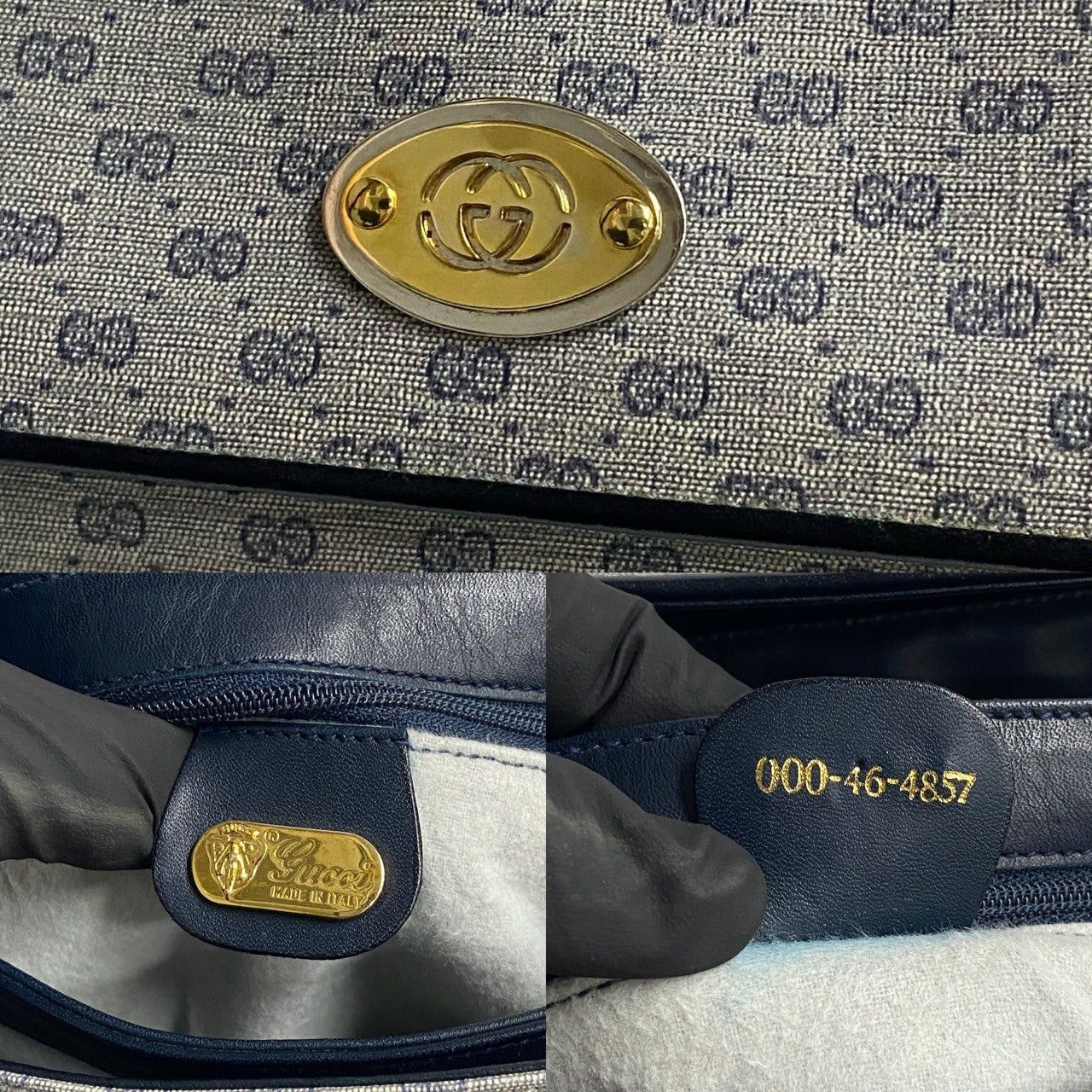 Gucci Gucci Handbag Blue Leather Size ONE SIZE - 3 Thumbnail