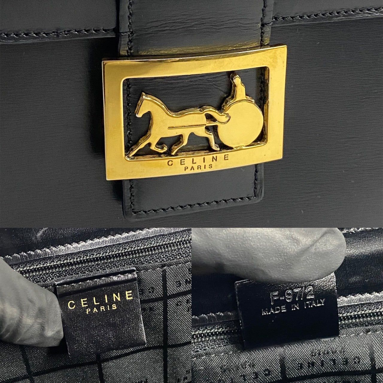 Celine Celine Handbag Black Leather Size ONE SIZE - 3 Thumbnail