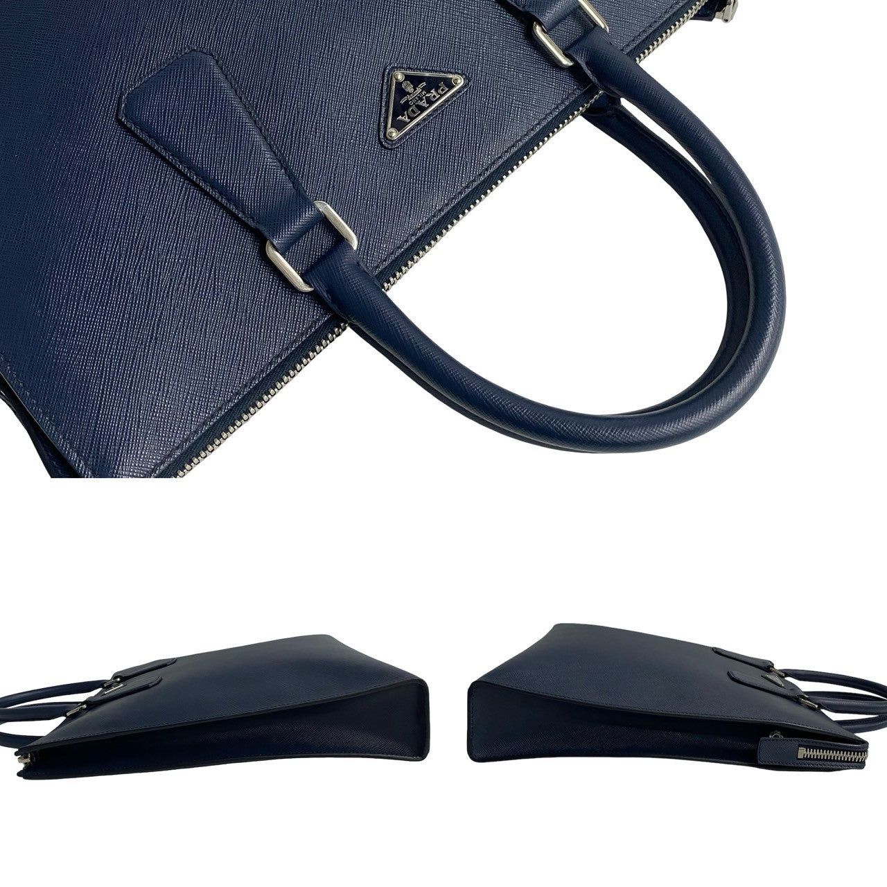 Prada Prada Handbag Blue Leather Size ONE SIZE - 5 Thumbnail