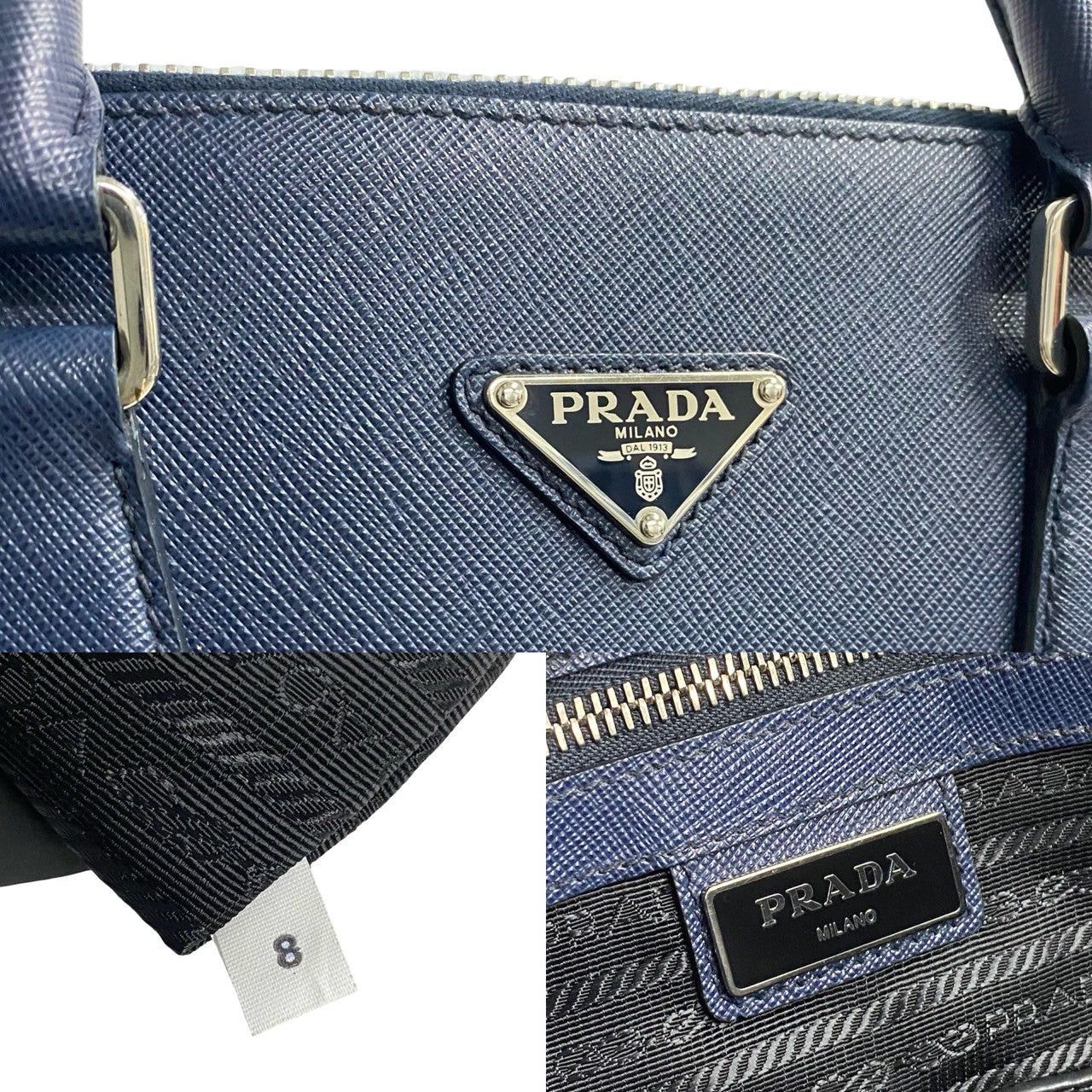 Prada Prada Handbag Blue Leather Size ONE SIZE - 3 Thumbnail