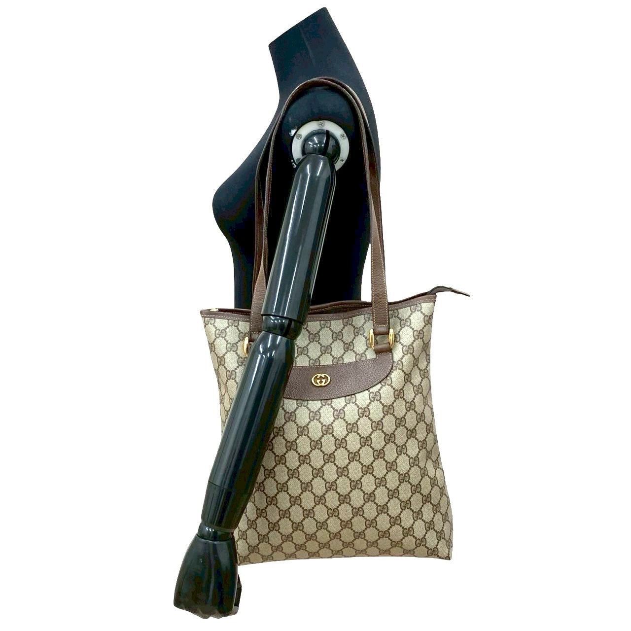 Gucci Gucci Tote Bag Brown Leather Size ONE SIZE - 2 Thumbnail