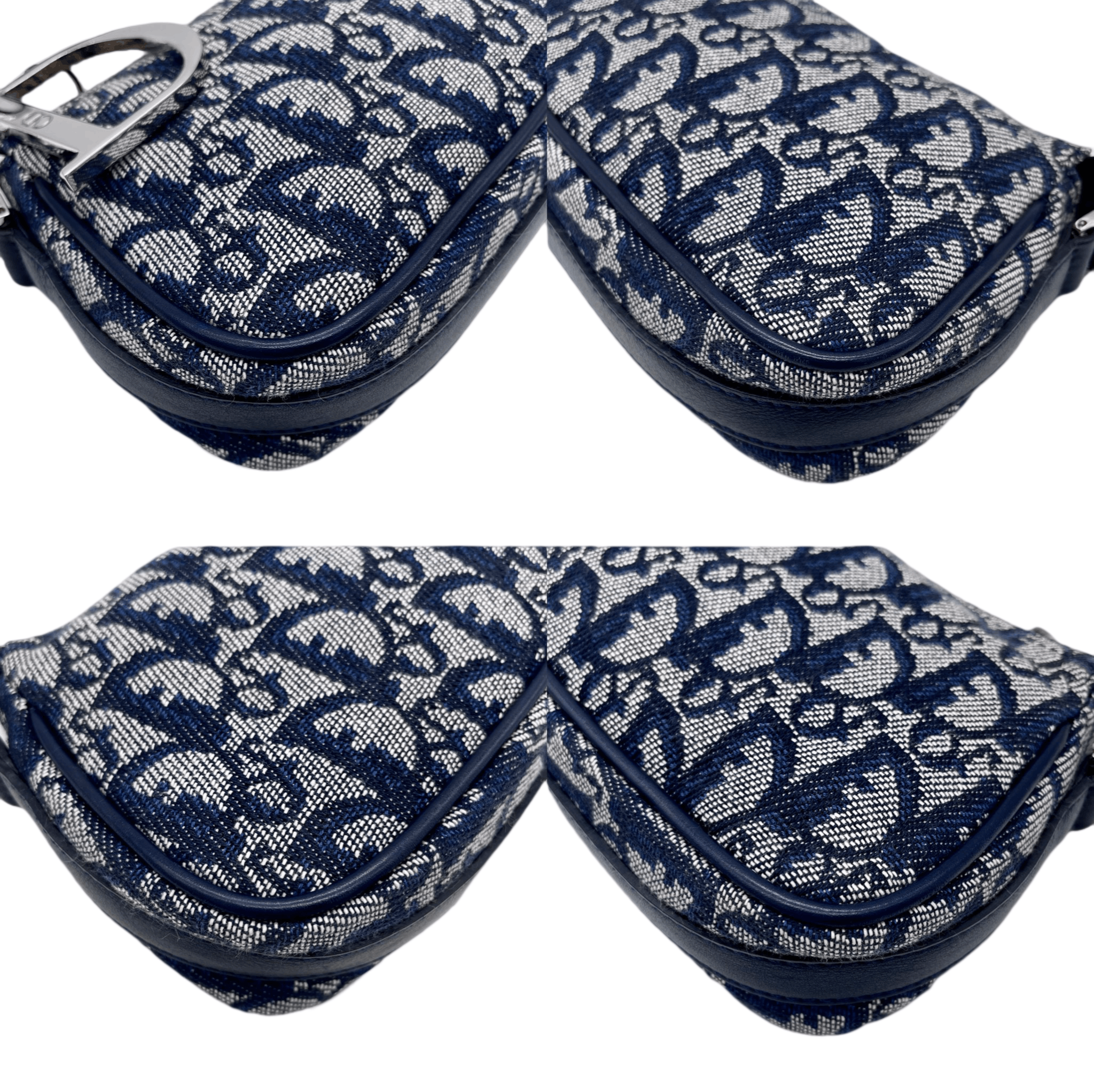 Dior Christian Dior Trotter Canvas D Pendant Shoulder Bag/Pouch Navy &Amp; Silver Size ONE SIZE - 10 Thumbnail