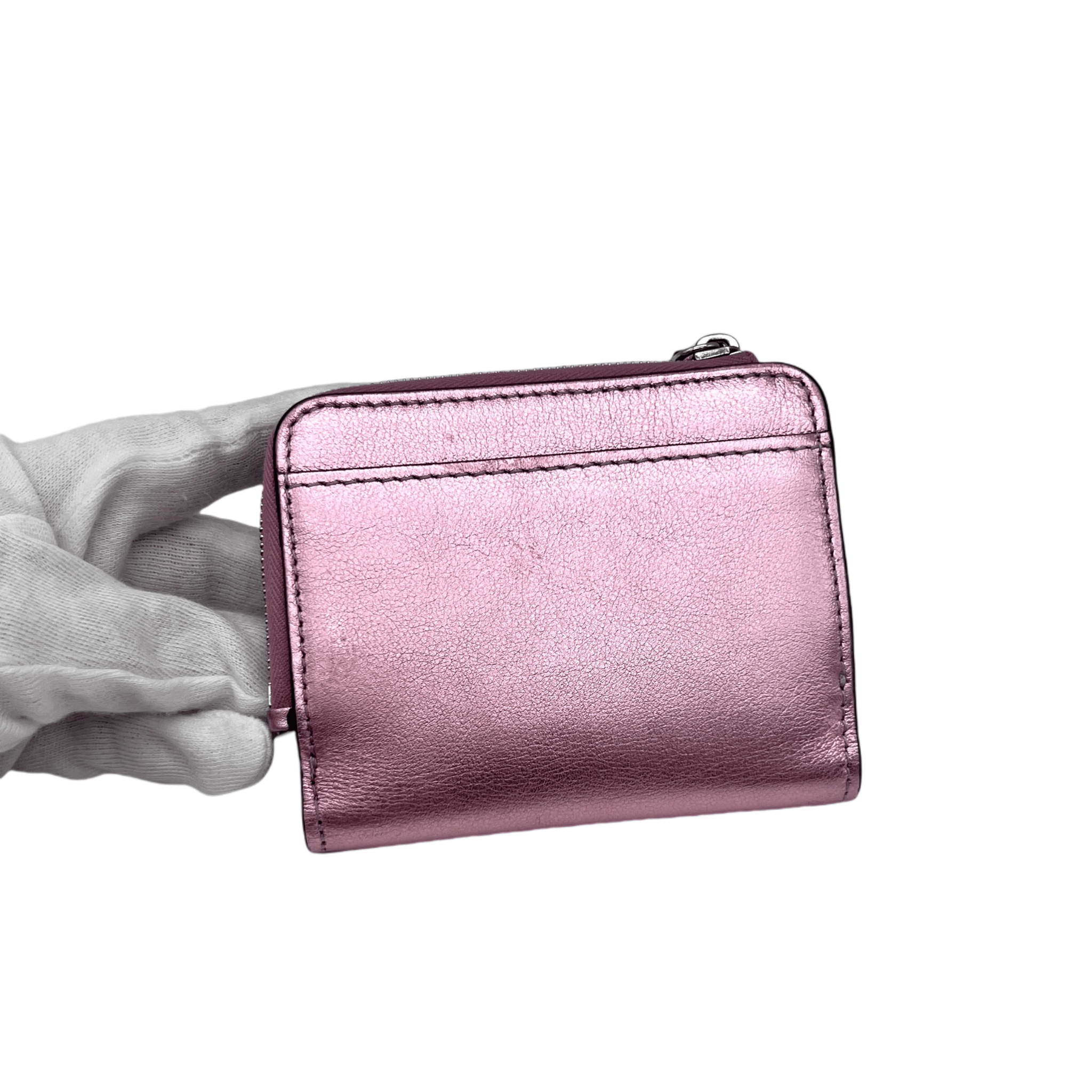 Fendi Fendi Ff Diamond Short Wallet Pink &Amp; Silver Size ONE SIZE - 5 Thumbnail