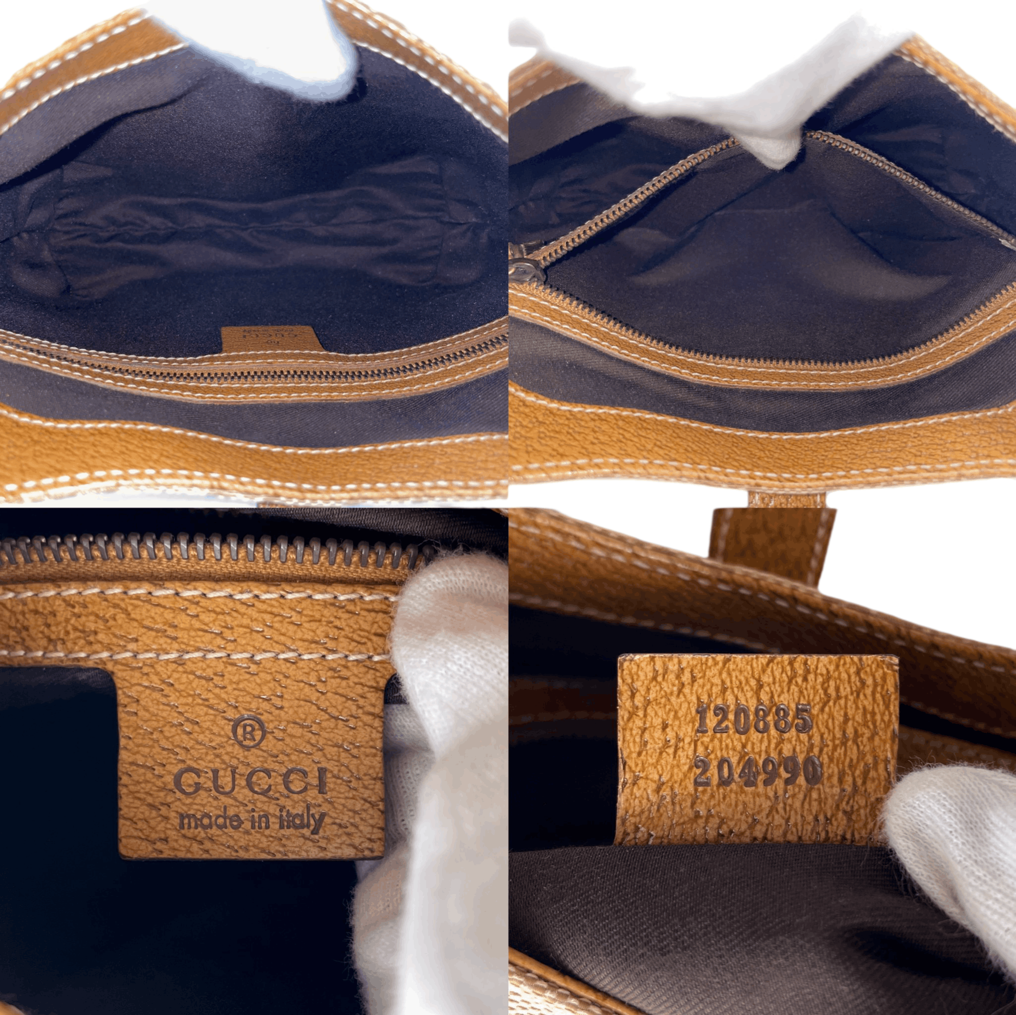 Gucci Gucci Gg Canvas Jackie Pm Shoulder Bag Brown &Amp; Gold Size ONE SIZE - 14 Thumbnail