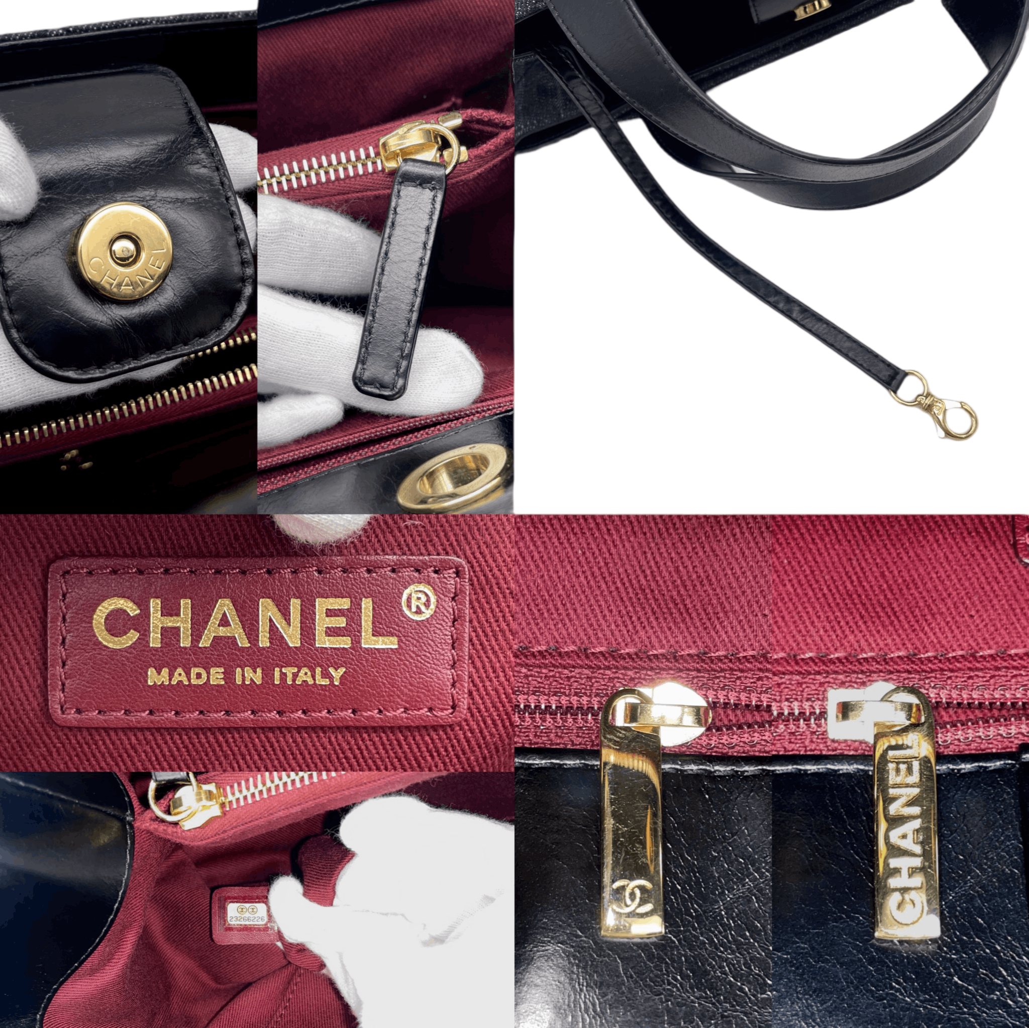 Chanel Chanel Matelassé Denim Cc Logo Pendant 2-Way Chain Shoulder Tote Bag Black &Amp; Gold Size ONE SIZE - 16 Thumbnail