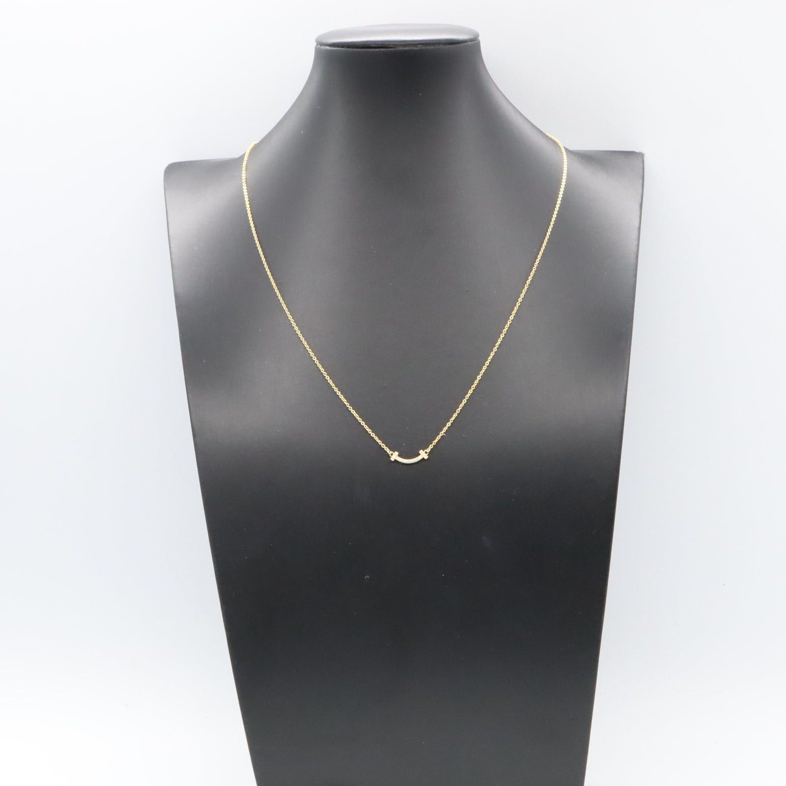 Tiffany & Co. Tiffany Co T Smile Mini Diamond Necklace K18 (Yellow Gold) Clear Size ONE SIZE - 5 Thumbnail