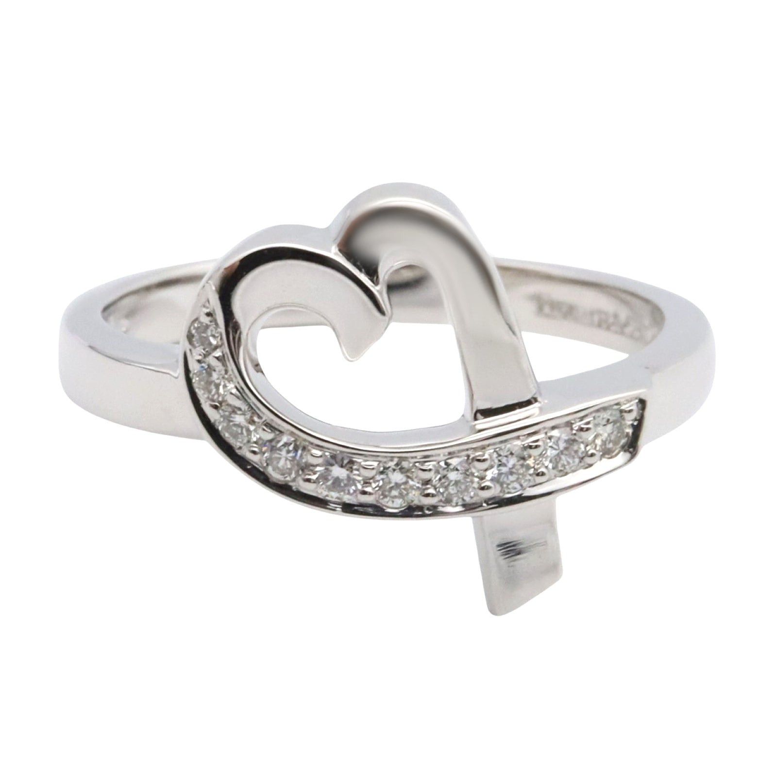 Tiffany & Co. Tiffany Co Loving Heart Diamond Ring K18Wg (White Gold) Clear Size ONE SIZE - 2 Thumbnail