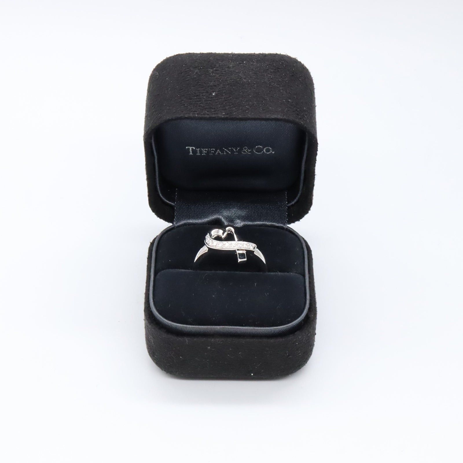 Tiffany & Co. Tiffany Co Loving Heart Diamond Ring K18Wg (White Gold) Clear Size ONE SIZE - 5 Thumbnail