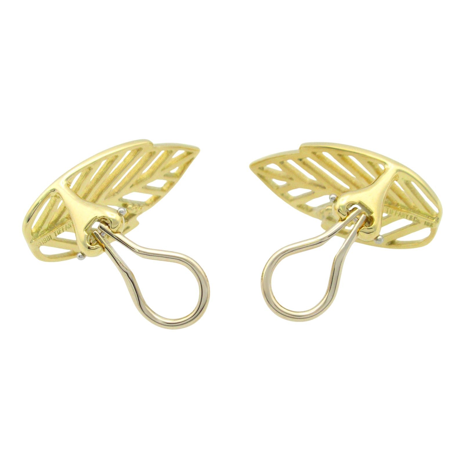 Tiffany & Co. Tiffany Co Leaf Earrings K18 (Yellow Gold) Gold Size ONE SIZE - 3 Thumbnail
