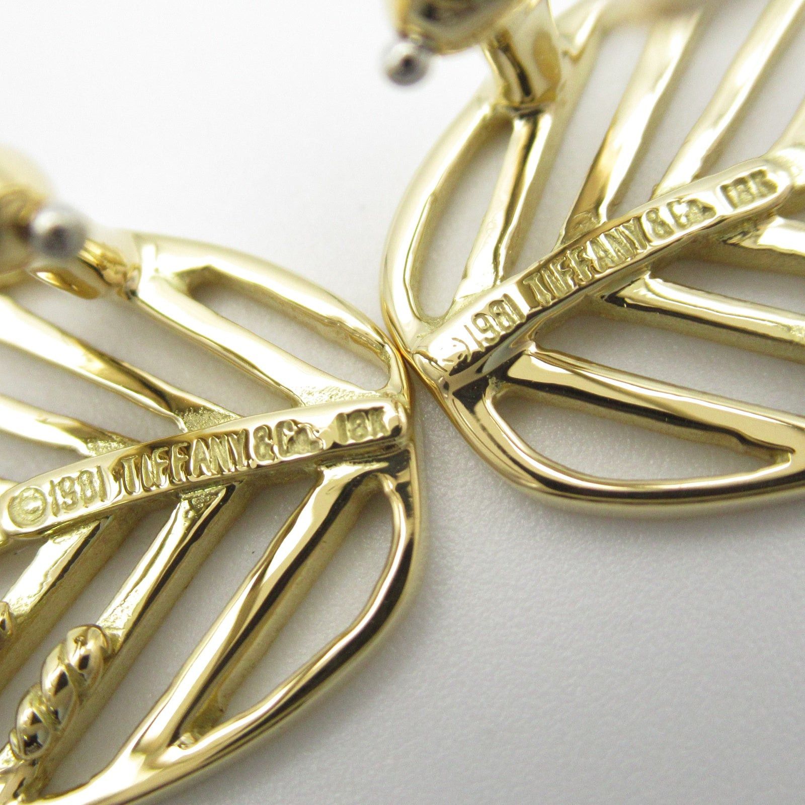Tiffany & Co. Tiffany Co Leaf Earrings K18 (Yellow Gold) Gold Size ONE SIZE - 5 Thumbnail