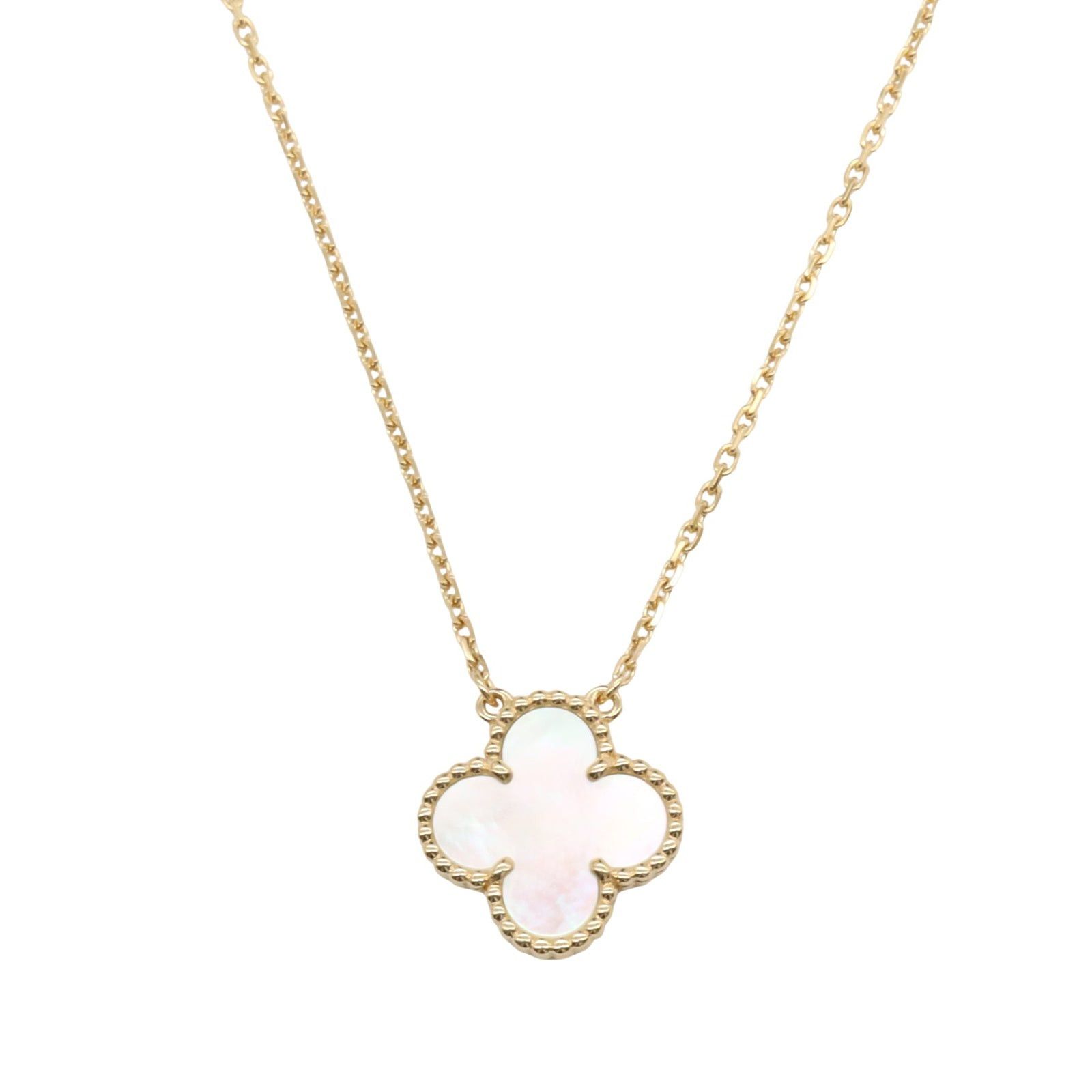 Van Cleef & Arpels Van Cleef Arpels Alhambra Necklace Mother Of Pearl K18 (Yellow Gold) White Size ONE SIZE - 2 Thumbnail