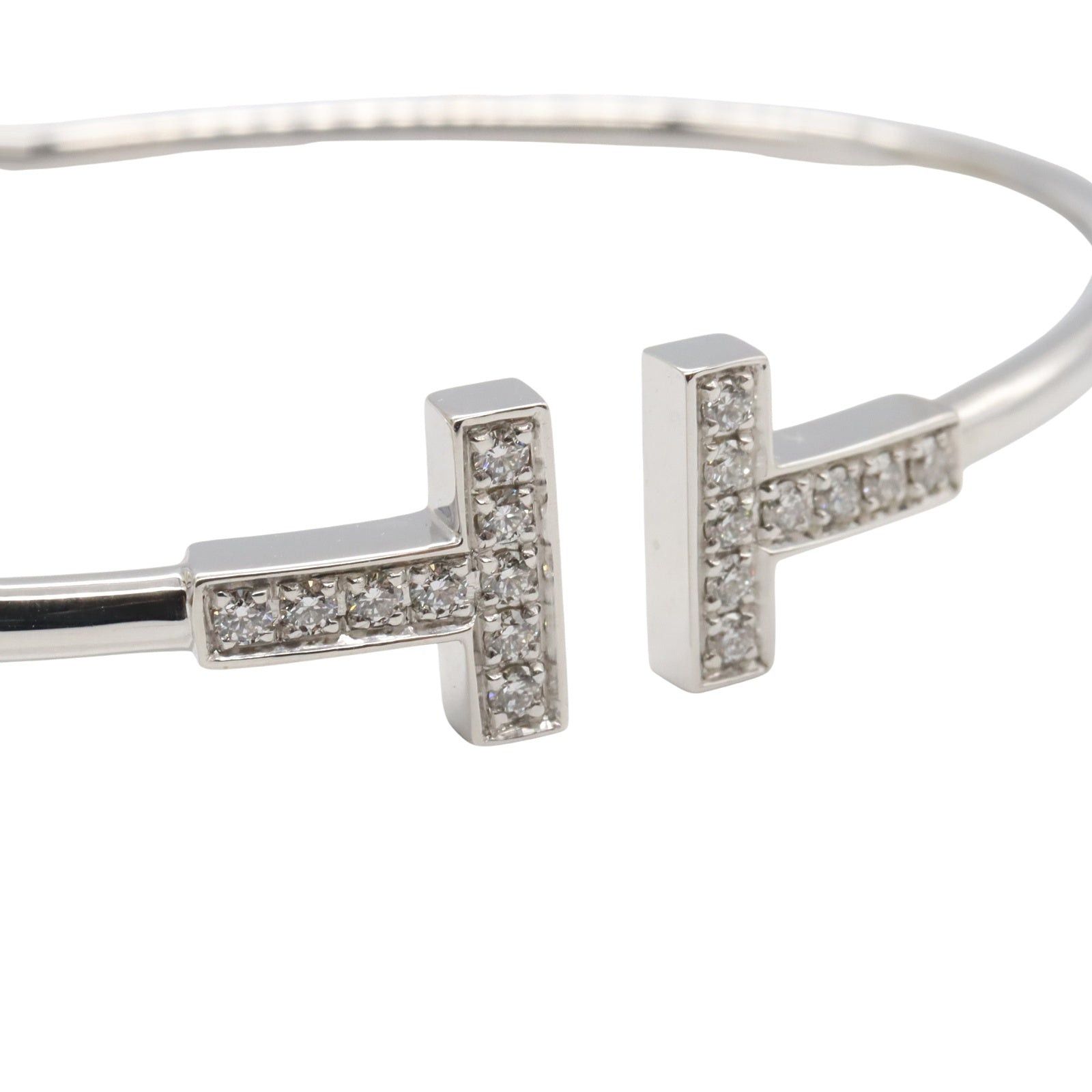 Tiffany & Co. Tiffany Co T-Wire Diamond Bracelet K18Wg (White Gold) Clear Size ONE SIZE - 3 Thumbnail