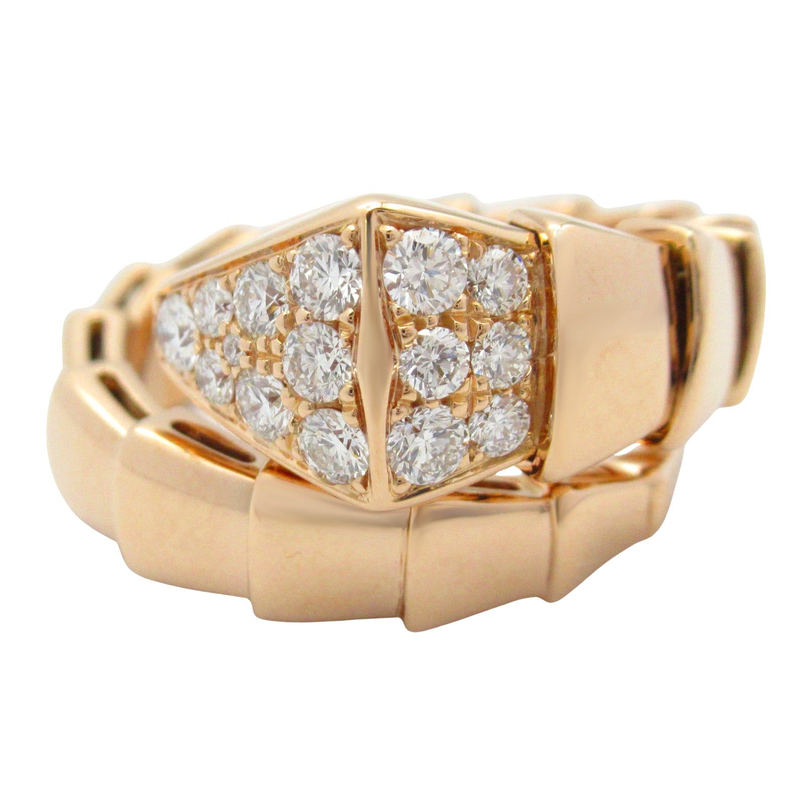 Bvlgari Bvlgari Serpenti Diamond Ring K18Pg (Pink Gold) Clear Size ONE SIZE - 2 Thumbnail