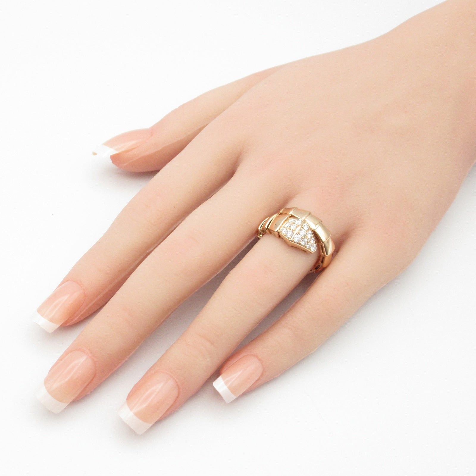 Bvlgari Bvlgari Serpenti Diamond Ring K18Pg (Pink Gold) Clear Size ONE SIZE - 8 Thumbnail