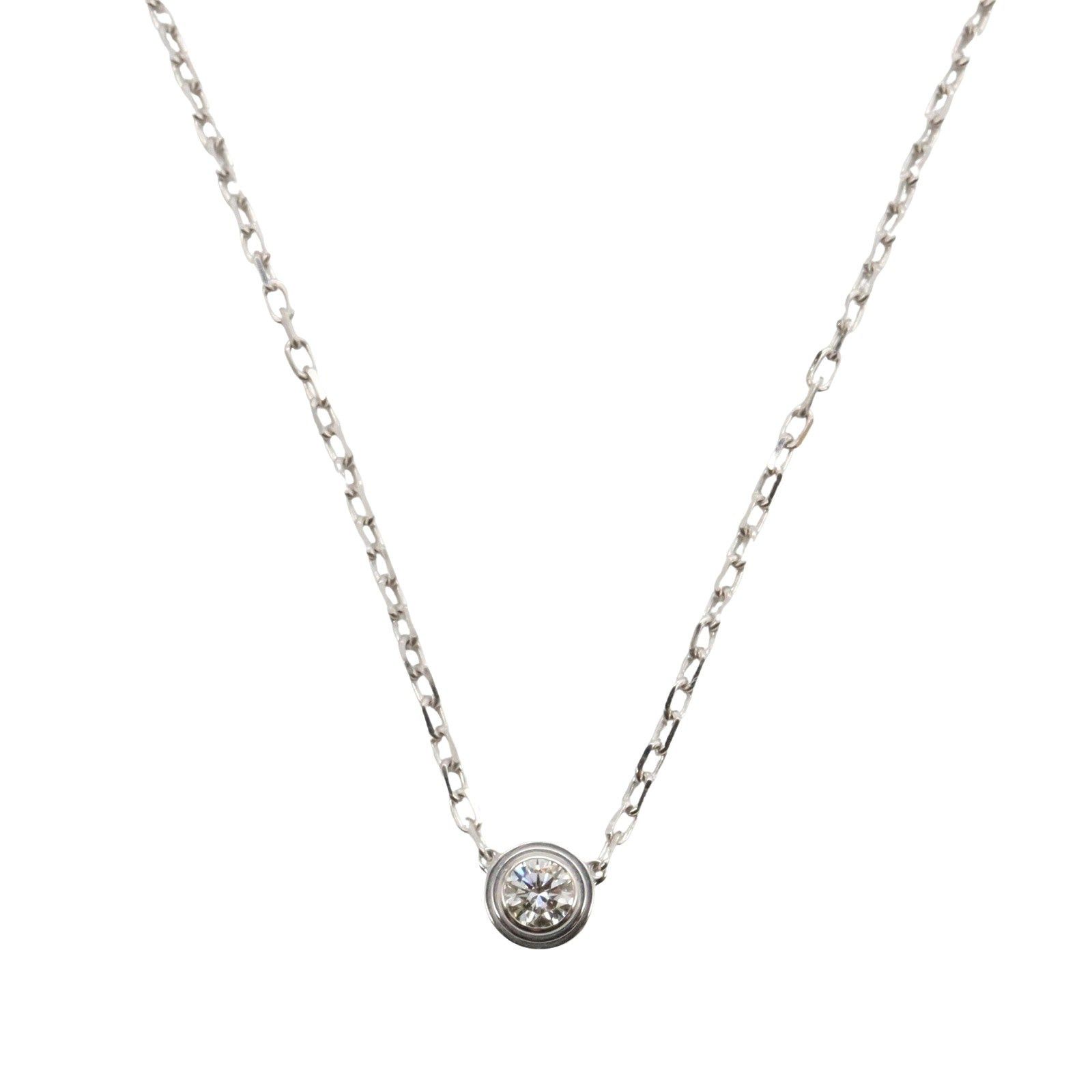Cartier Cartier Damour Sm Necklace K18Wg (White Gold) Diamond Clear Size ONE SIZE - 2 Thumbnail
