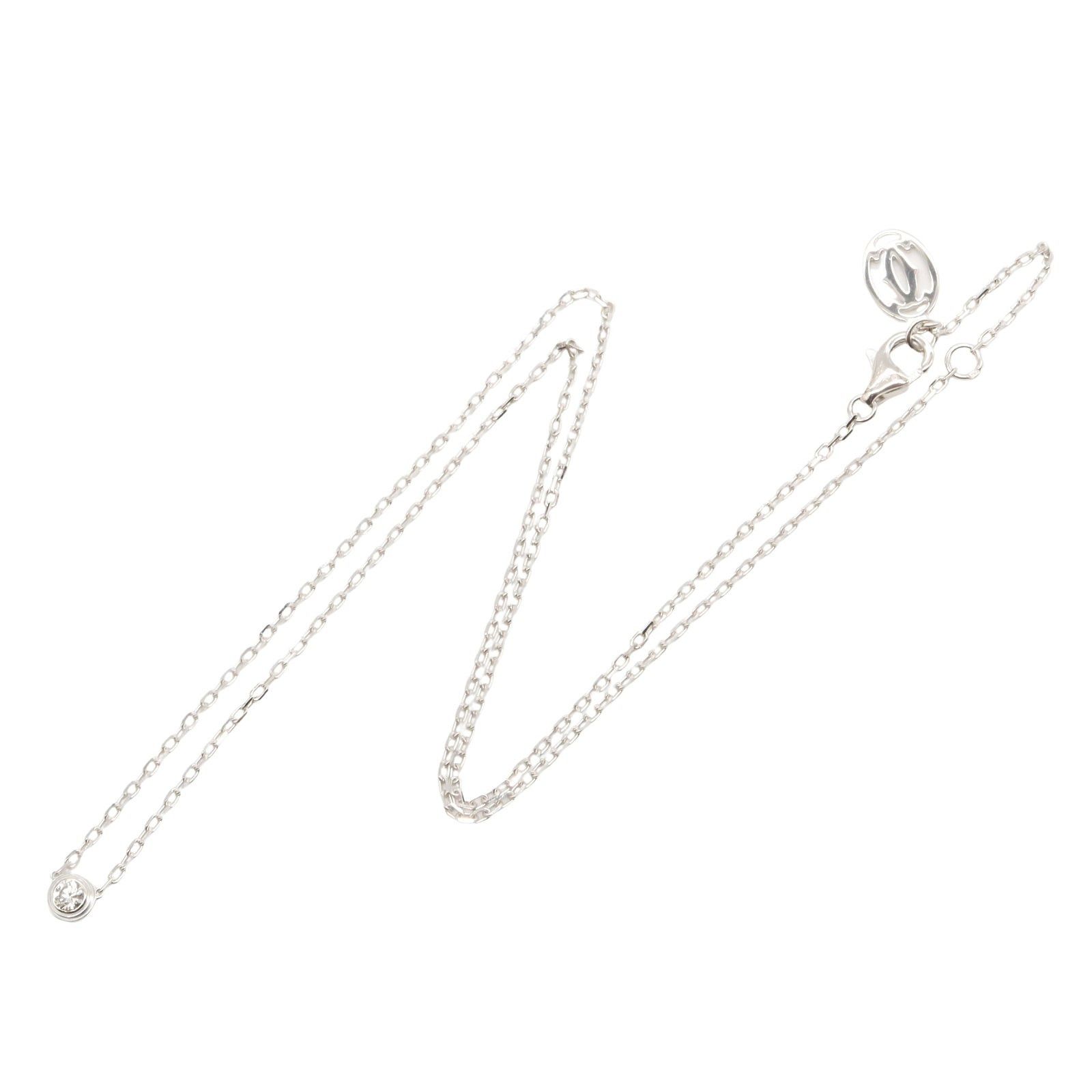 Cartier Cartier Damour Sm Necklace K18Wg (White Gold) Diamond Clear Size ONE SIZE - 3 Thumbnail