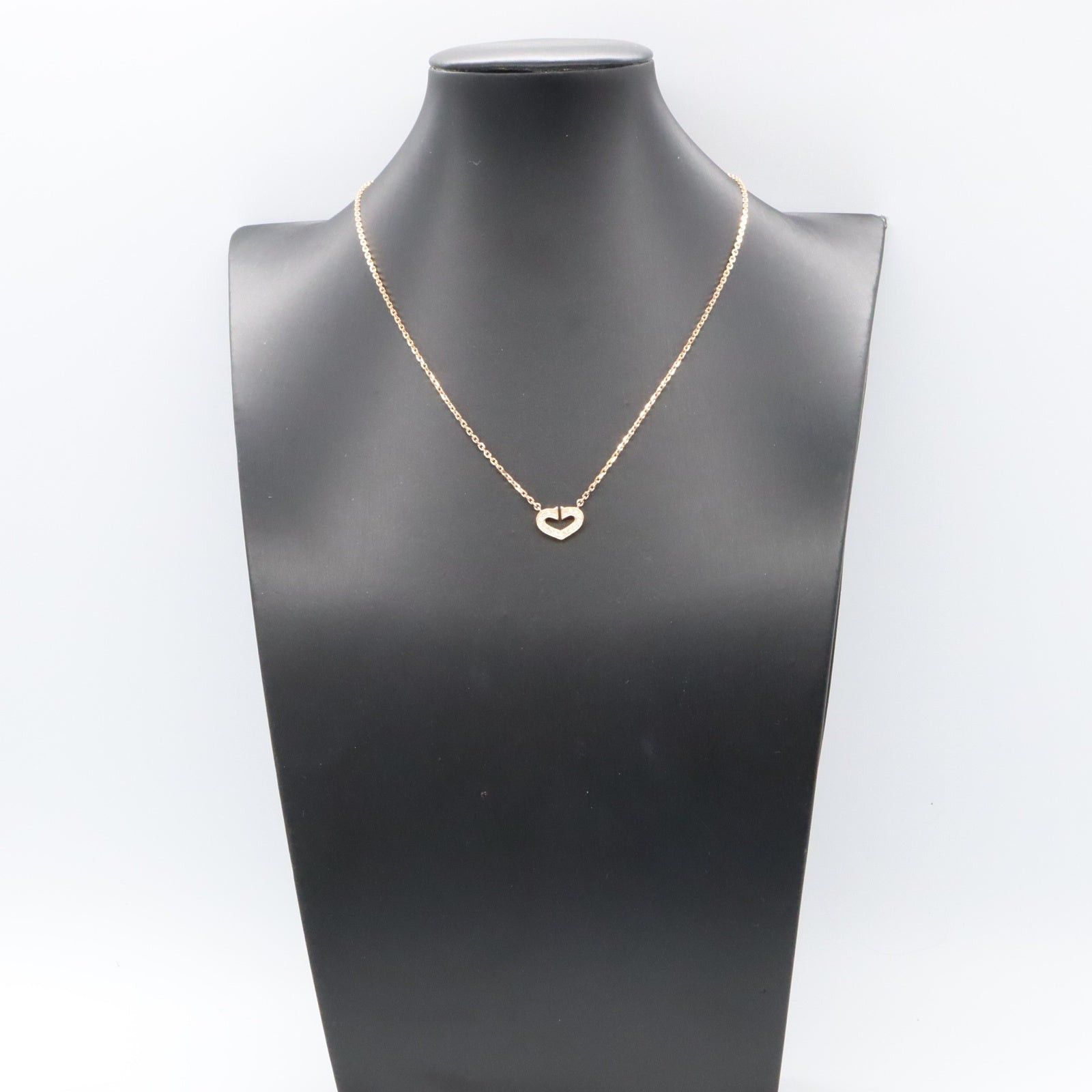 Cartier Cartier C Heart Diamond Necklace K18Pg (Pink Gold) Clear Size ONE SIZE - 5 Thumbnail