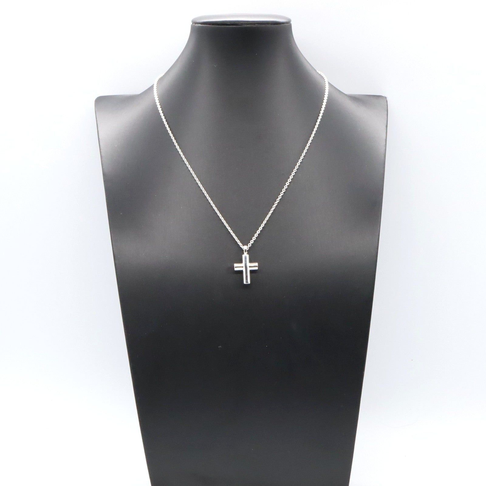 Bvlgari Bvlgari Latin Cross Necklace K18Wg (White Gold) Silver Size ONE SIZE - 6 Thumbnail