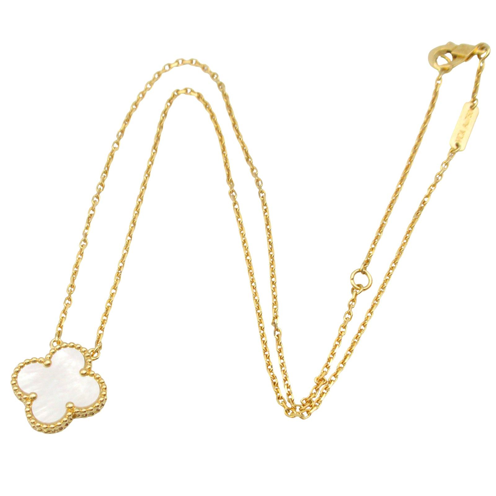 Van Cleef & Arpels Van Cleef Arpels Alhambra Mother Of Pearl Necklace K18 (Yellow Gold) White Size ONE SIZE - 3 Thumbnail