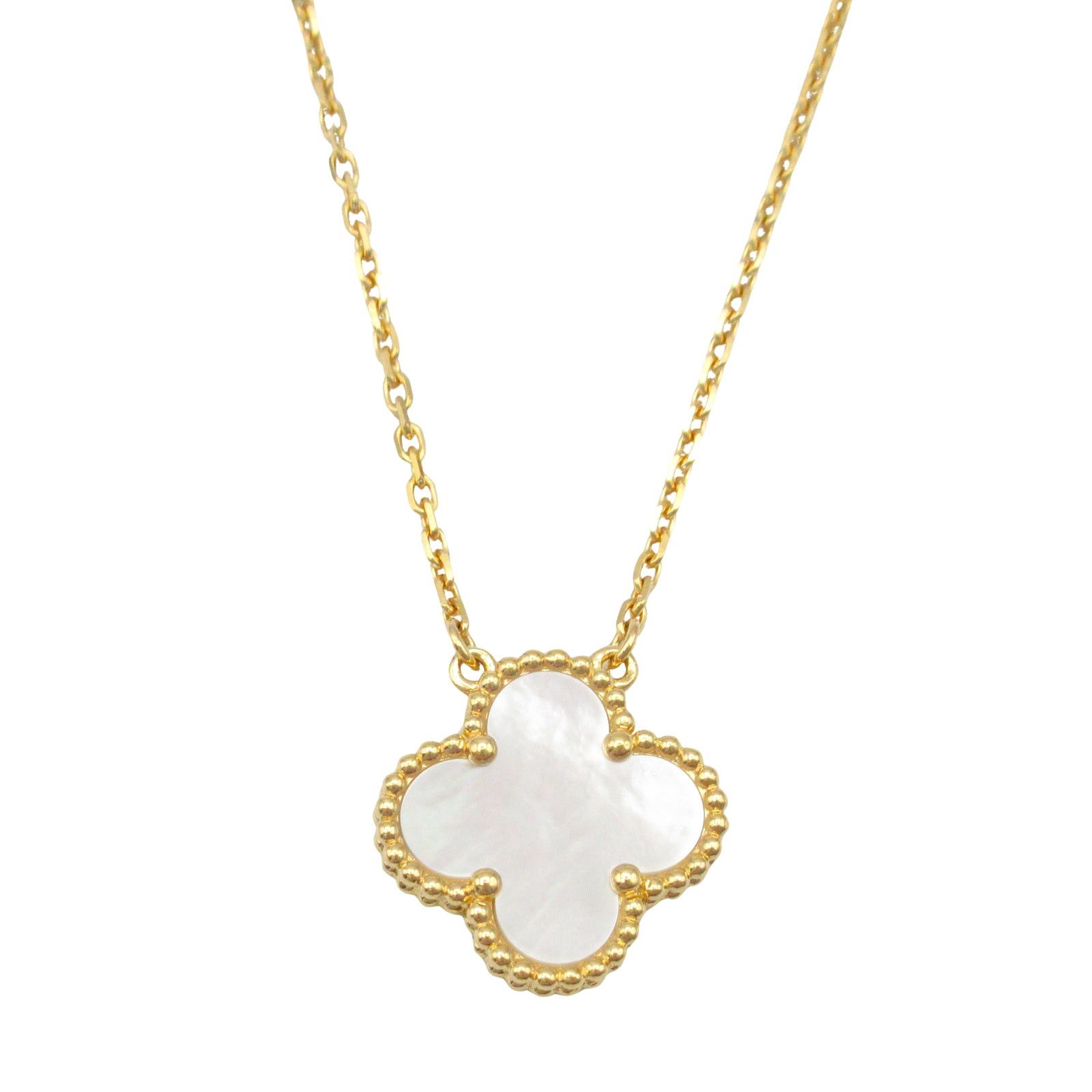 Van Cleef & Arpels Van Cleef Arpels Alhambra Mother Of Pearl Necklace K18 (Yellow Gold) White Size ONE SIZE - 2 Thumbnail