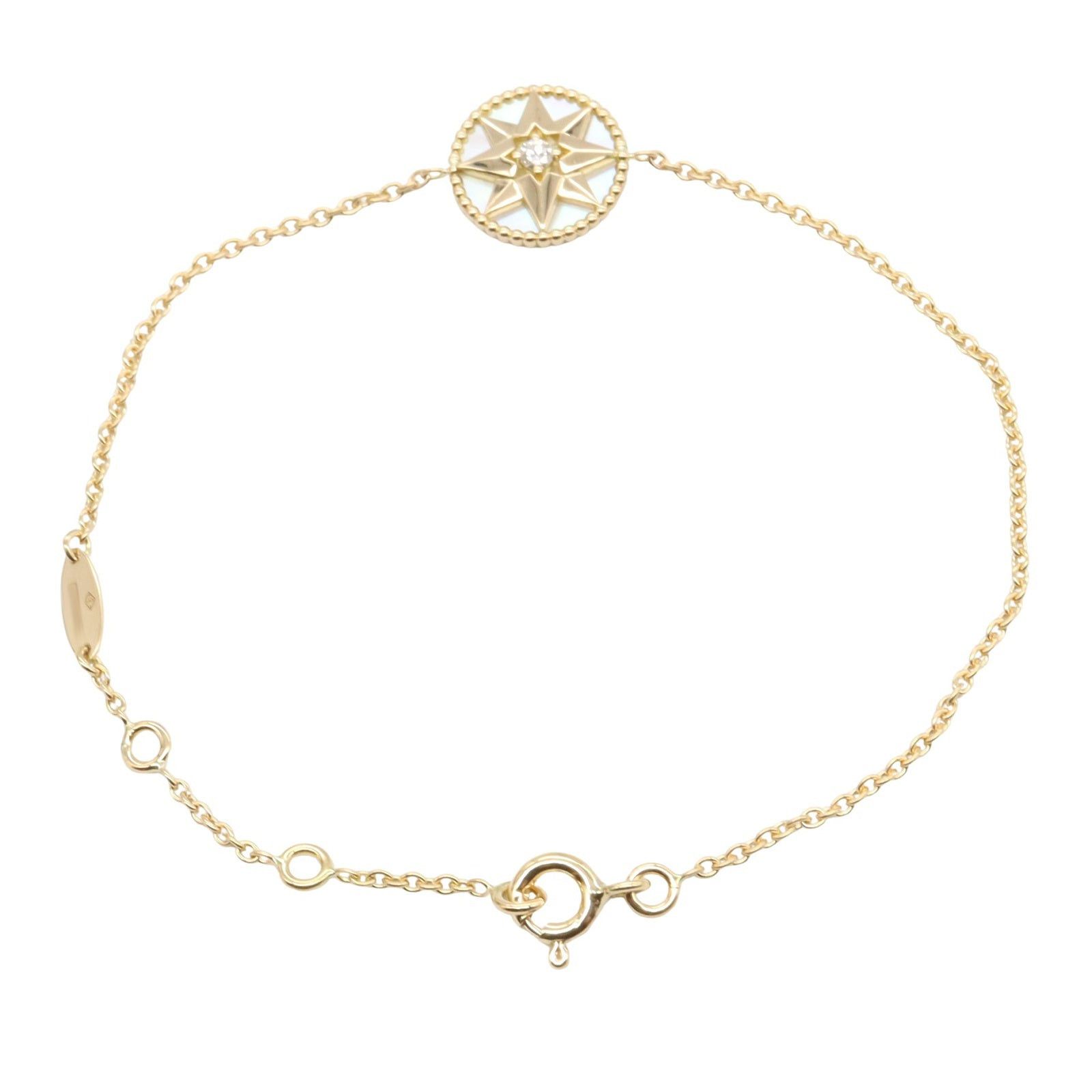 Dior Dior Rose Thevan Mother Of Pearl Bracelet K18 (Yellow Gold) Diamond Clear White Size ONE SIZE - 2 Thumbnail