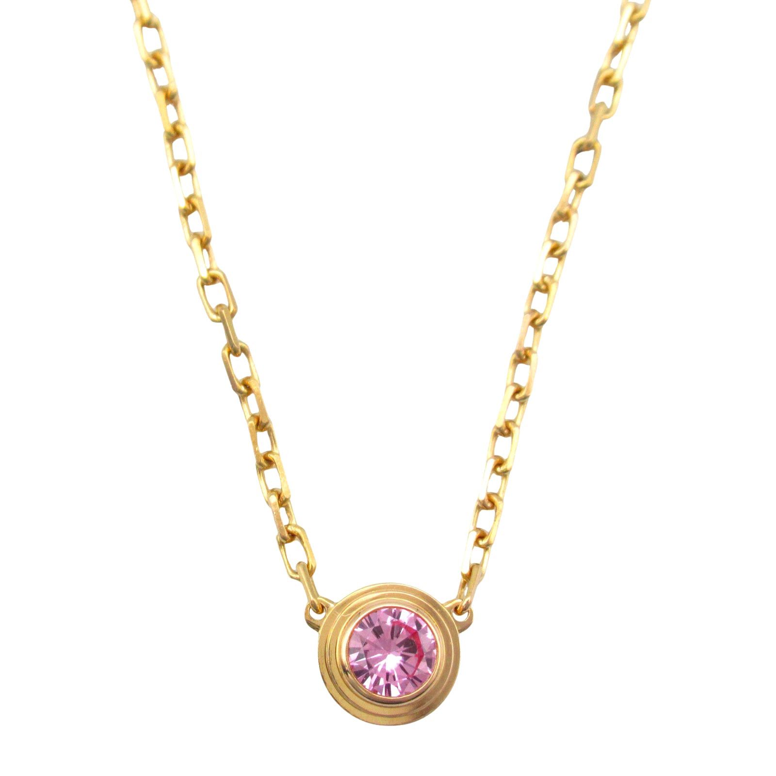 Cartier Cartier Damour Pink Sapphire Necklace K18 (Yellow Gold) Size ONE SIZE - 2 Thumbnail