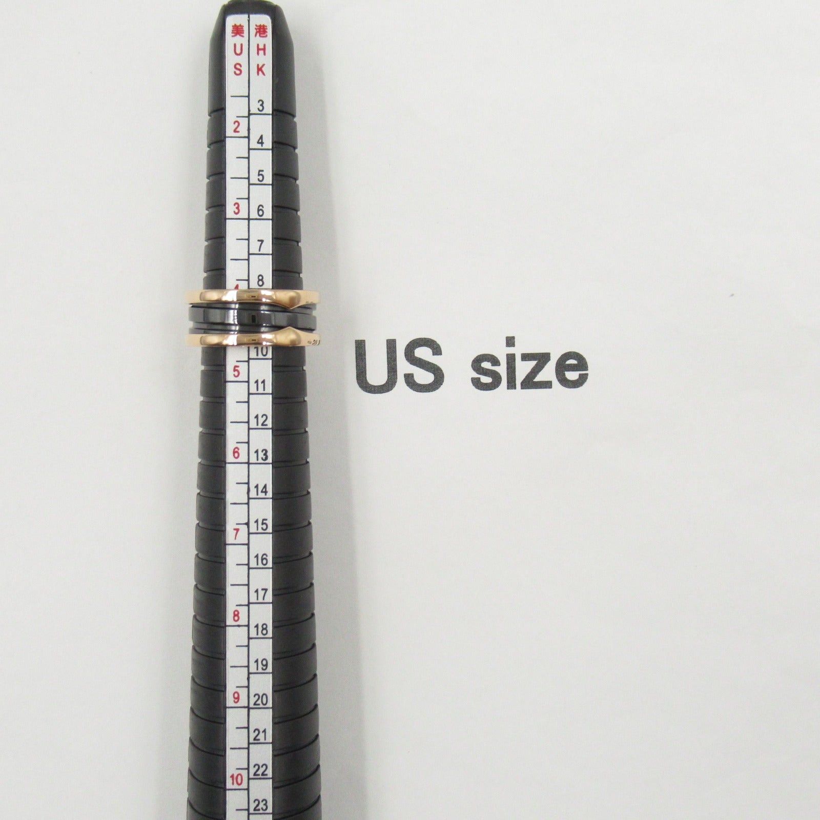 Bvlgari Bvlgari B Zero One Ring 2 Belt Ceramic K18Pg (Pink Gold) Black Gold Size ONE SIZE - 6 Thumbnail