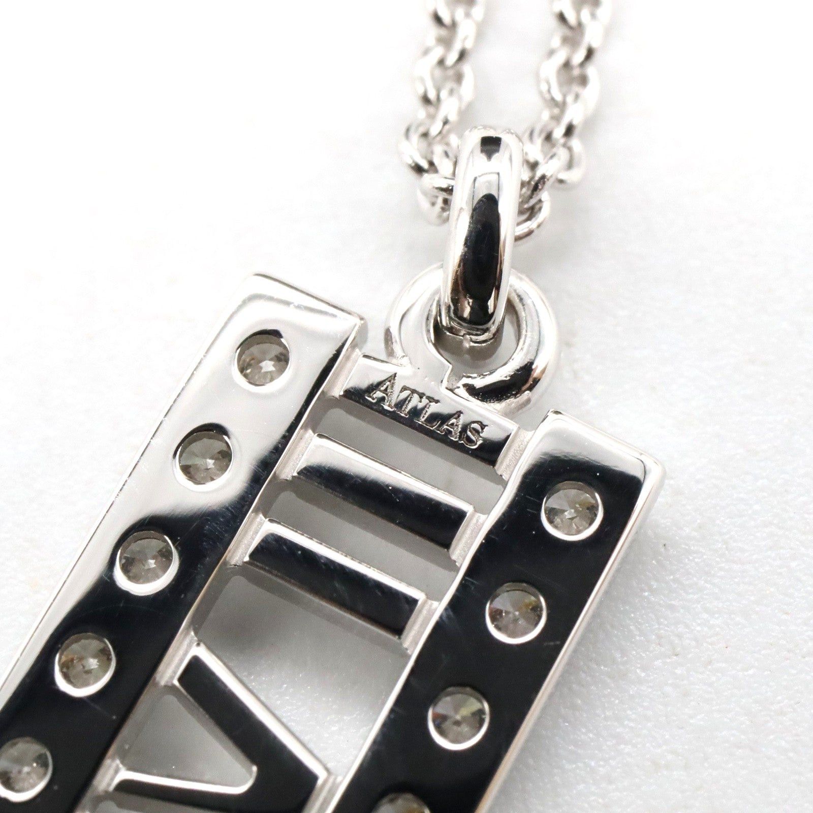Tiffany & Co. Tiffany Co Atlas Bar Diamond Necklace K18Wg (White Gold) Clear Size ONE SIZE - 6 Thumbnail