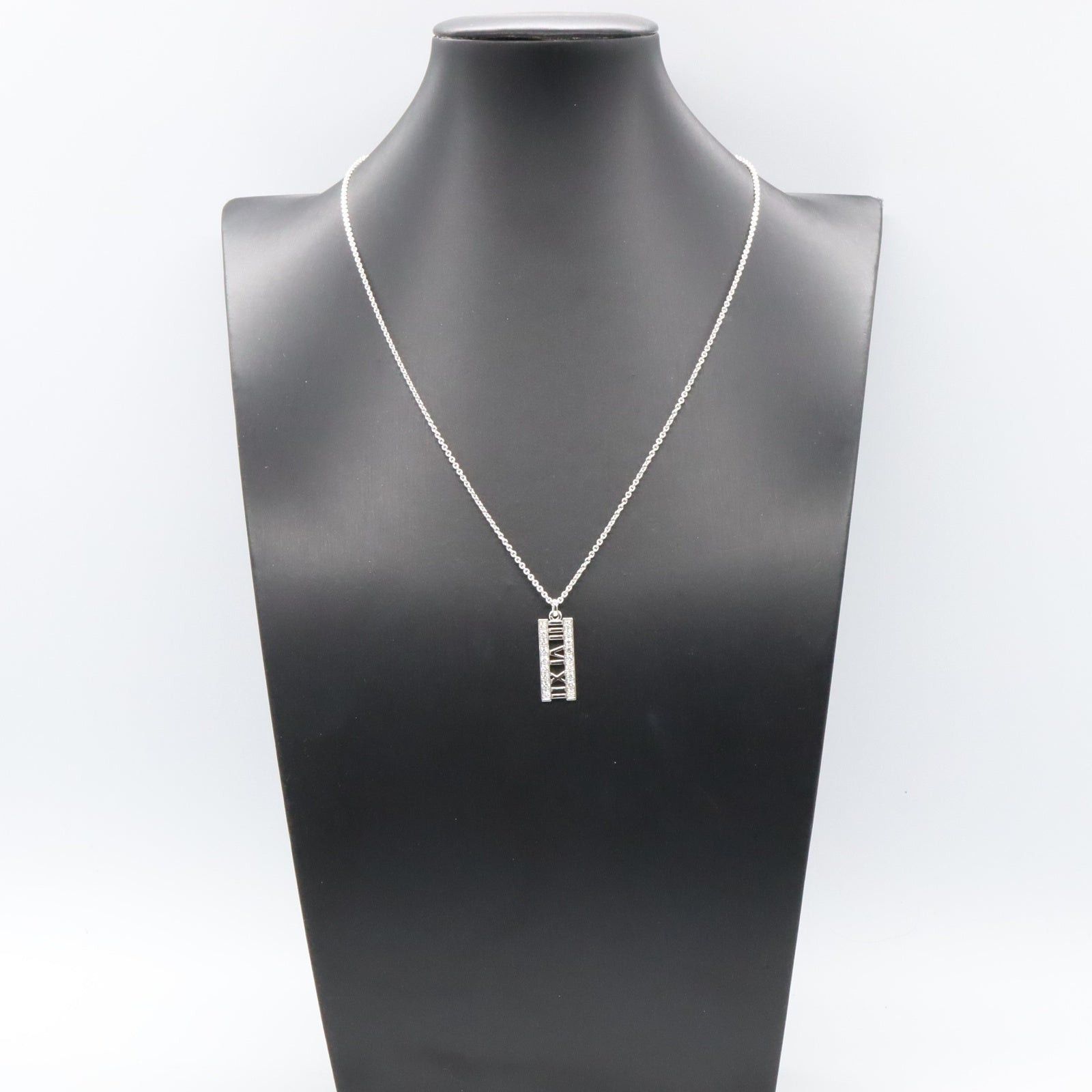 Tiffany & Co. Tiffany Co Atlas Bar Diamond Necklace K18Wg (White Gold) Clear Size ONE SIZE - 7 Thumbnail