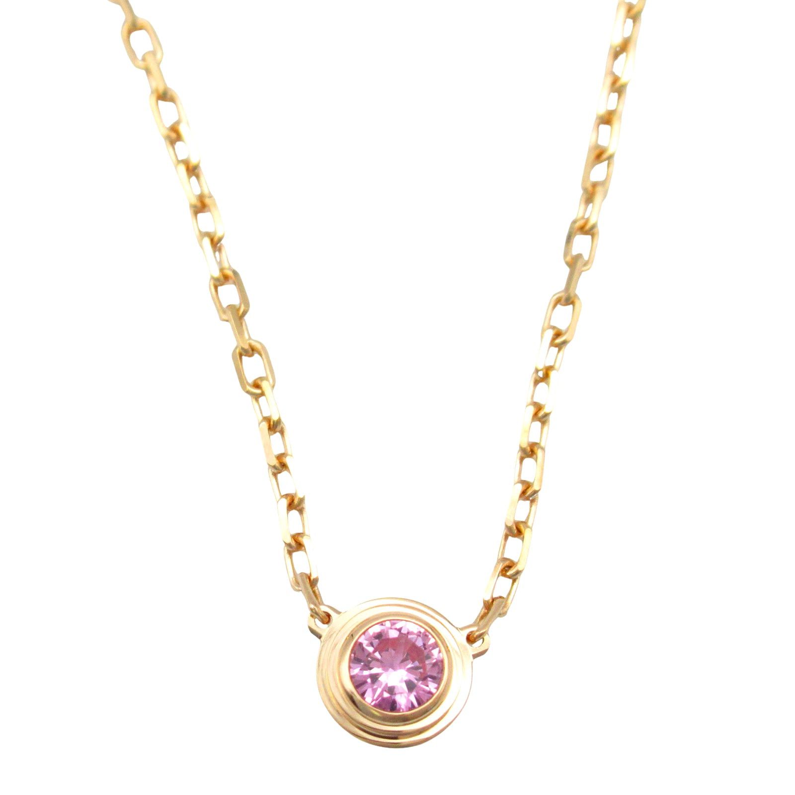 Cartier Cartier Damour Pink Sapphire Necklace K18Pg (Pink Gold) Size ONE SIZE - 2 Thumbnail