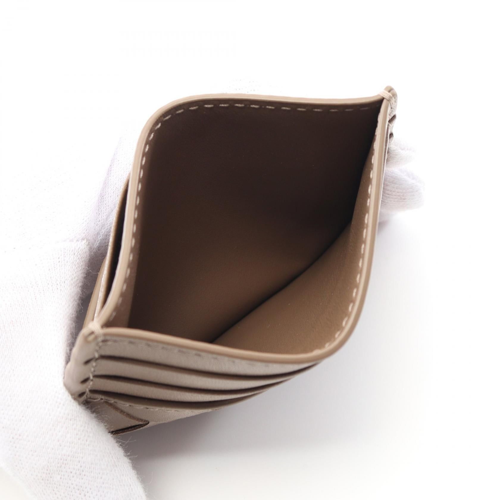 Bottega Veneta Bottega Veneta Intrecciato Card Case Leather Brown Size ONE SIZE - 3 Thumbnail