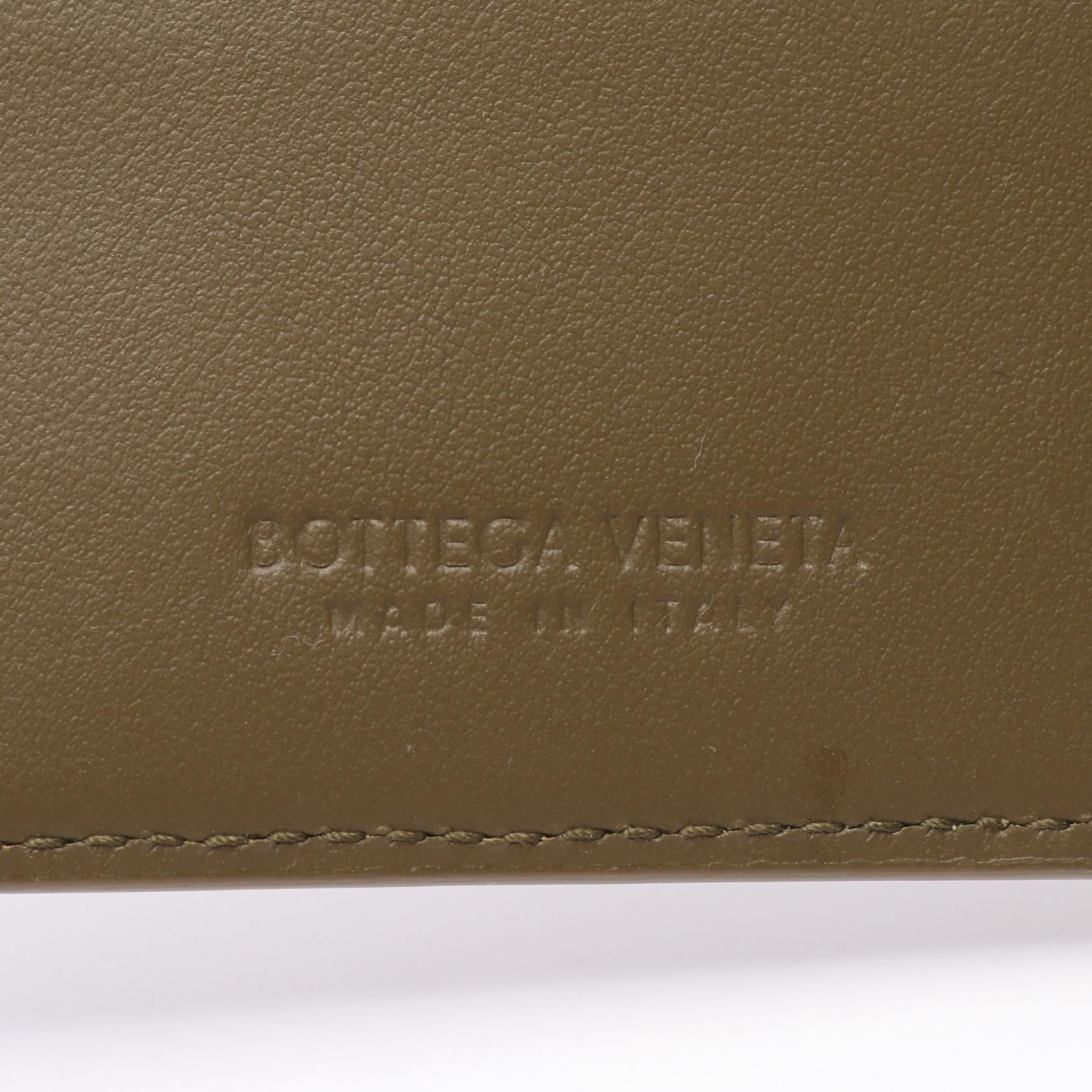 Bottega Veneta Bottega Veneta Intrecciato Bi-Fold Wallet Leather Khaki Green Size ONE SIZE - 4 Thumbnail