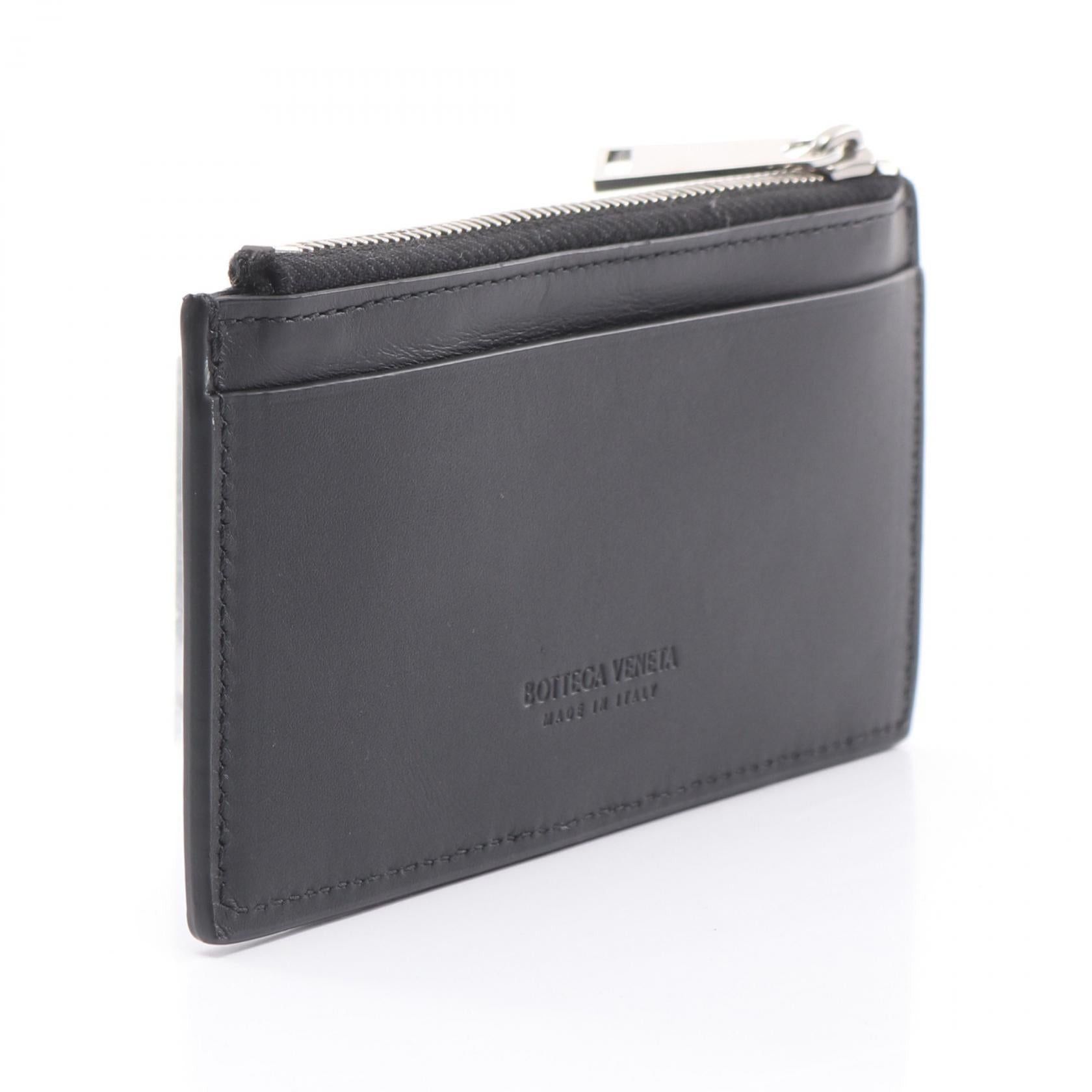Bottega Veneta Bottega Veneta Intrecciato Card Case Leather Black Size ONE SIZE - 2 Thumbnail