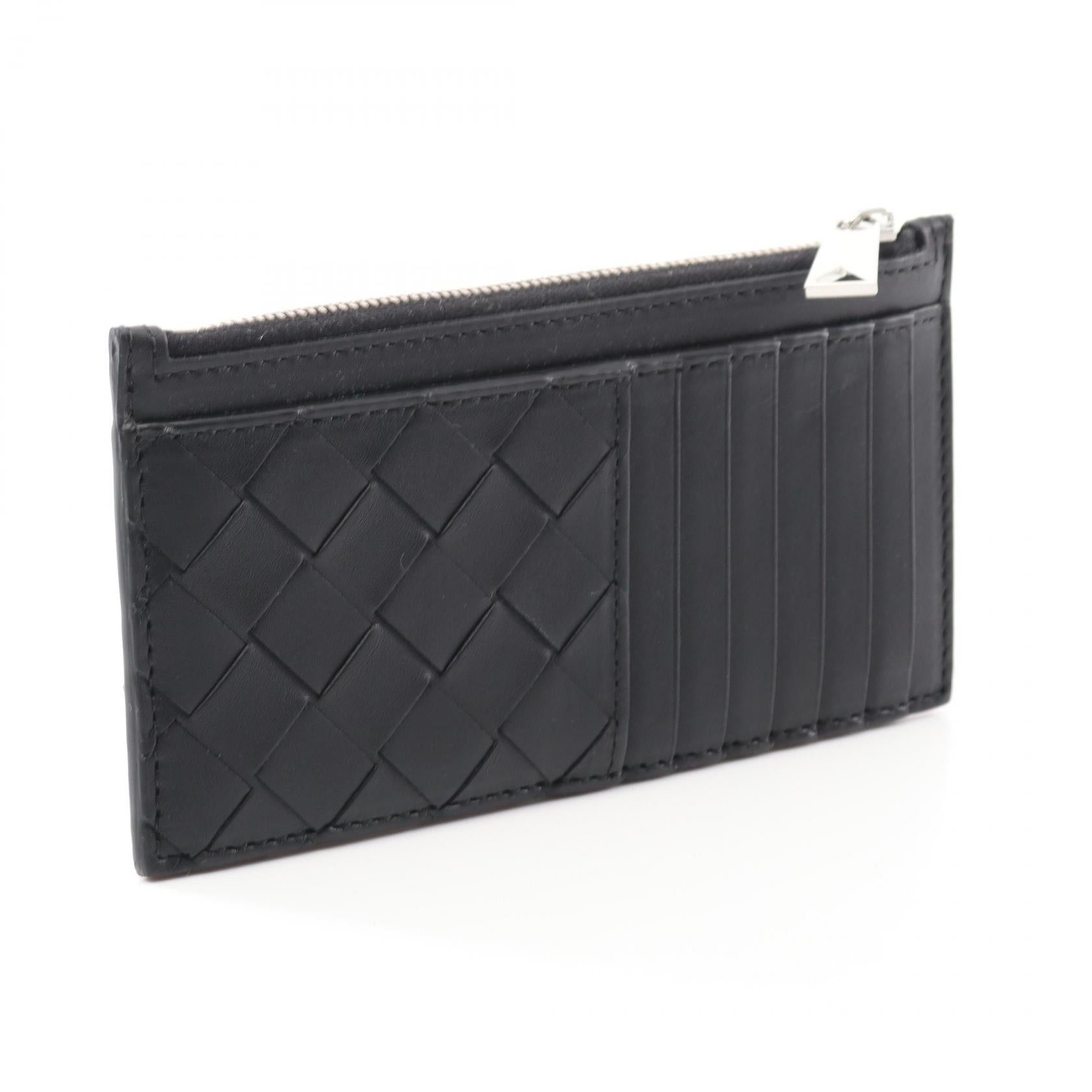 Bottega Veneta Bottega Veneta Intrecciato Coin Purse Leather Black Size ONE SIZE - 2 Thumbnail