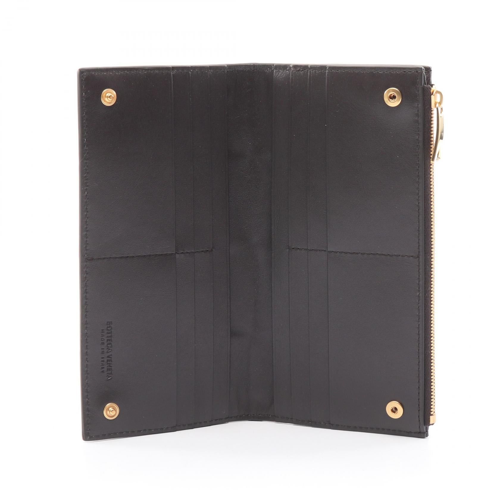 Bottega Veneta Bottega Veneta Intrecciato Bi-Fold Long Wallet Leather Brown Size ONE SIZE - 3 Thumbnail