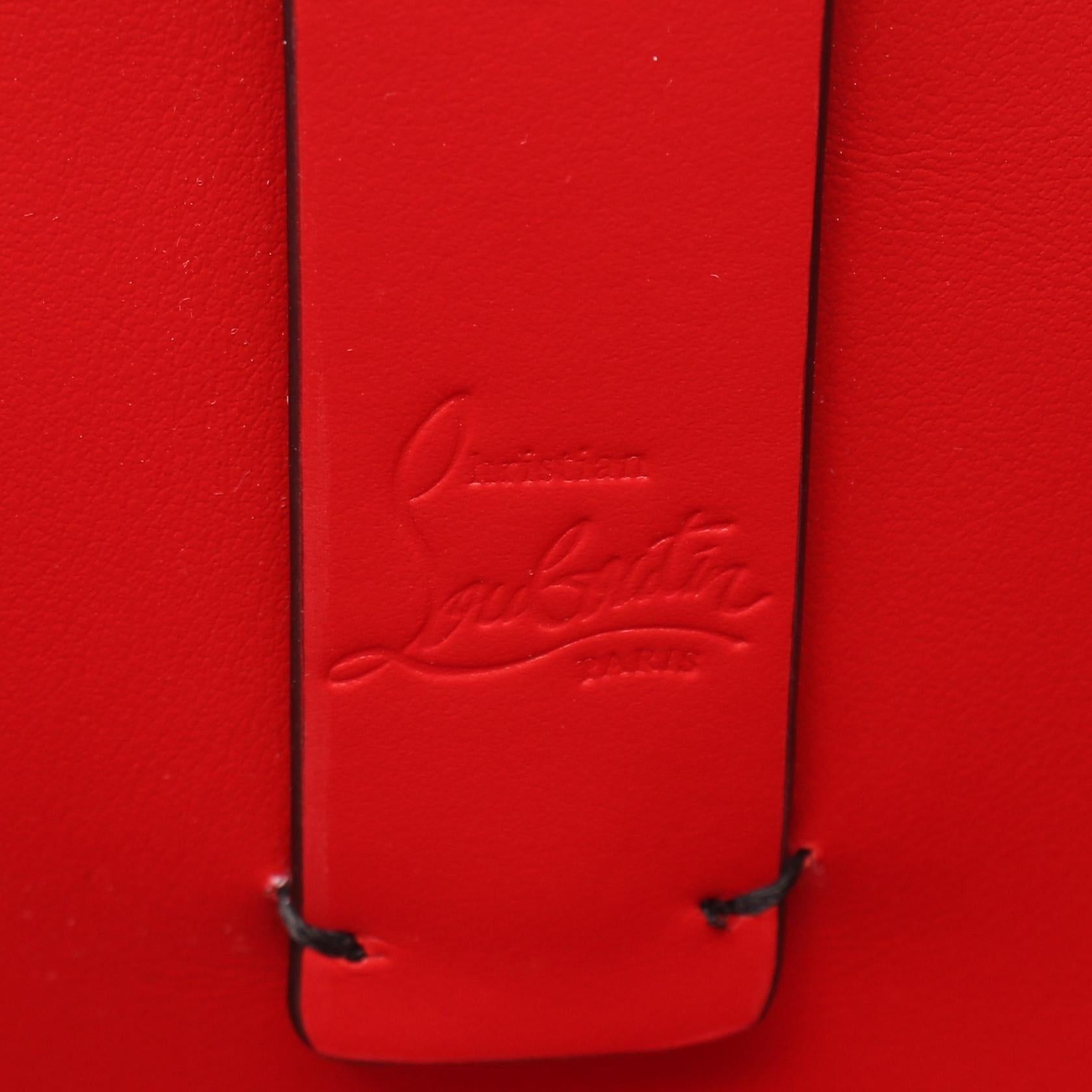 Christian Louboutin Christian Louboutin Cabata Small Handbag Tote Bag Leather Black Red Size ONE SIZE - 4 Thumbnail